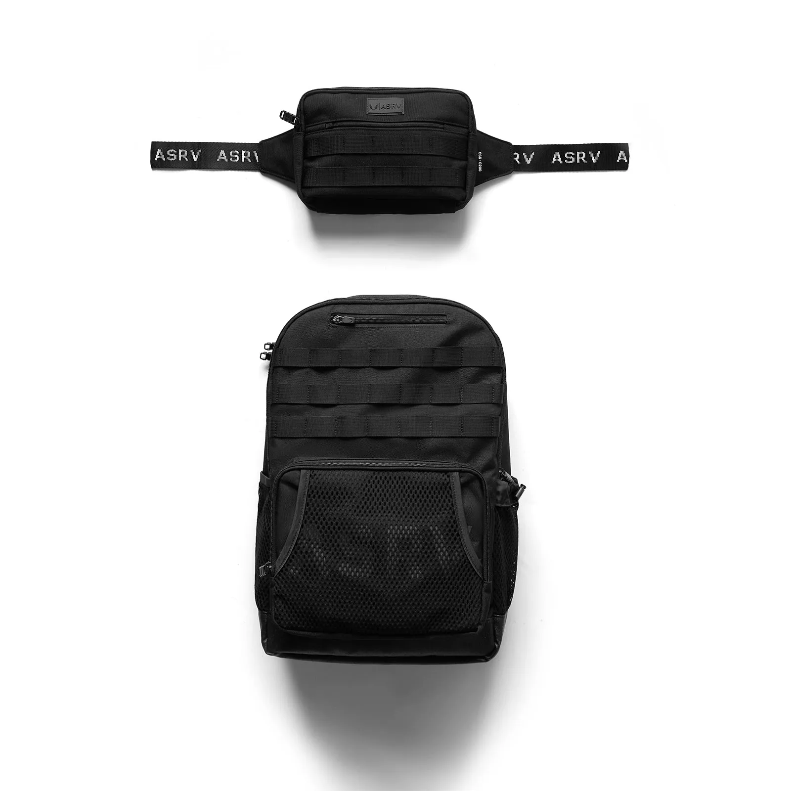 0200. Cordura® Modular 2-in-1 Crossbody Backpack - Black