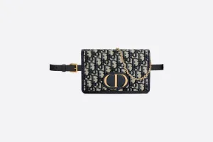 2-in-1 30 Montaigne Pouch Blue Dior Oblique Jacquard