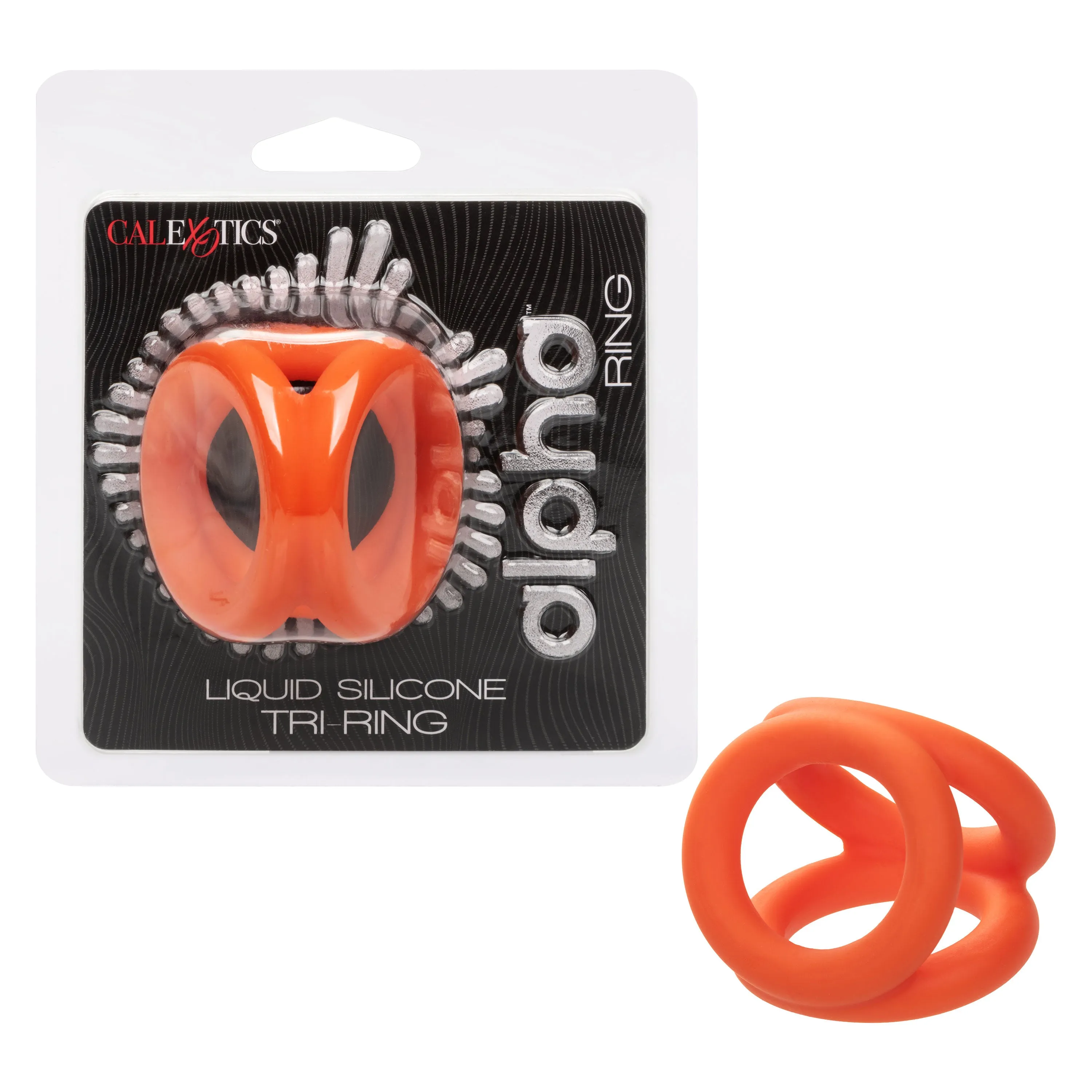 Alpha Liquid Silicone Tri-Ring - Orange