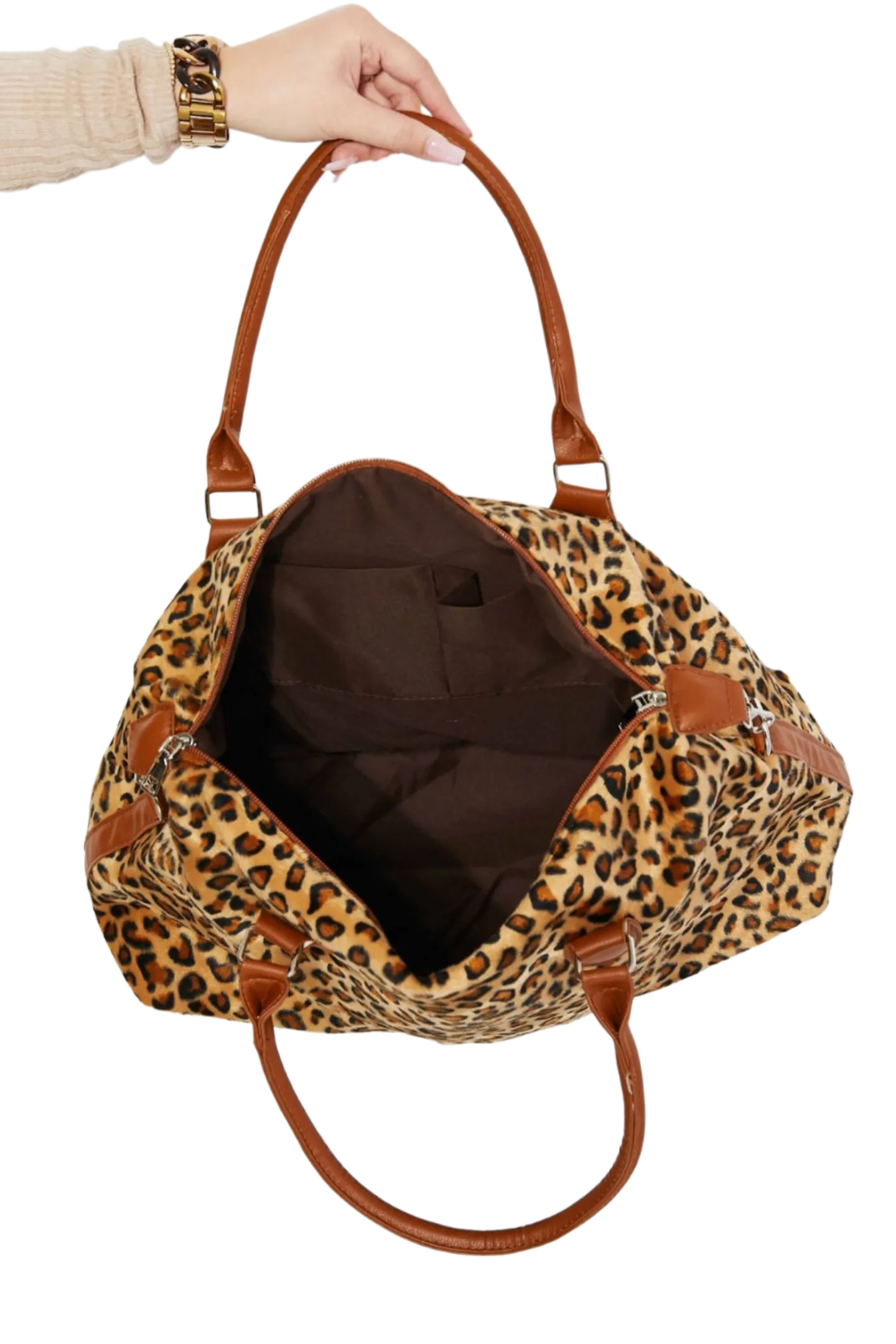 Animal Print Brushed Weekender Bag