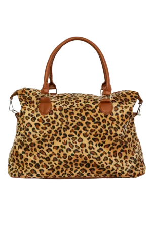 Animal Print Brushed Weekender Bag