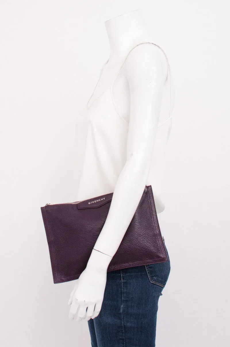 ANTIGONA PURPLE CLUTCH