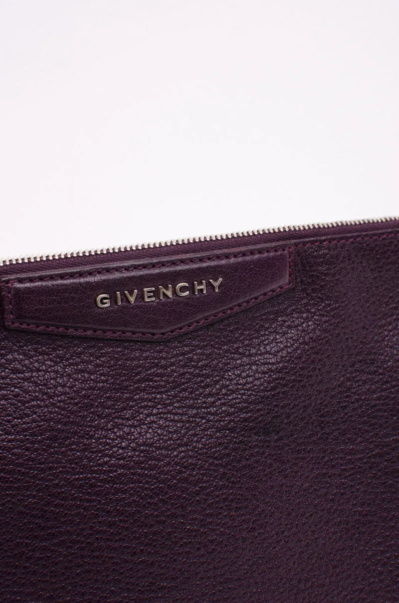 ANTIGONA PURPLE CLUTCH