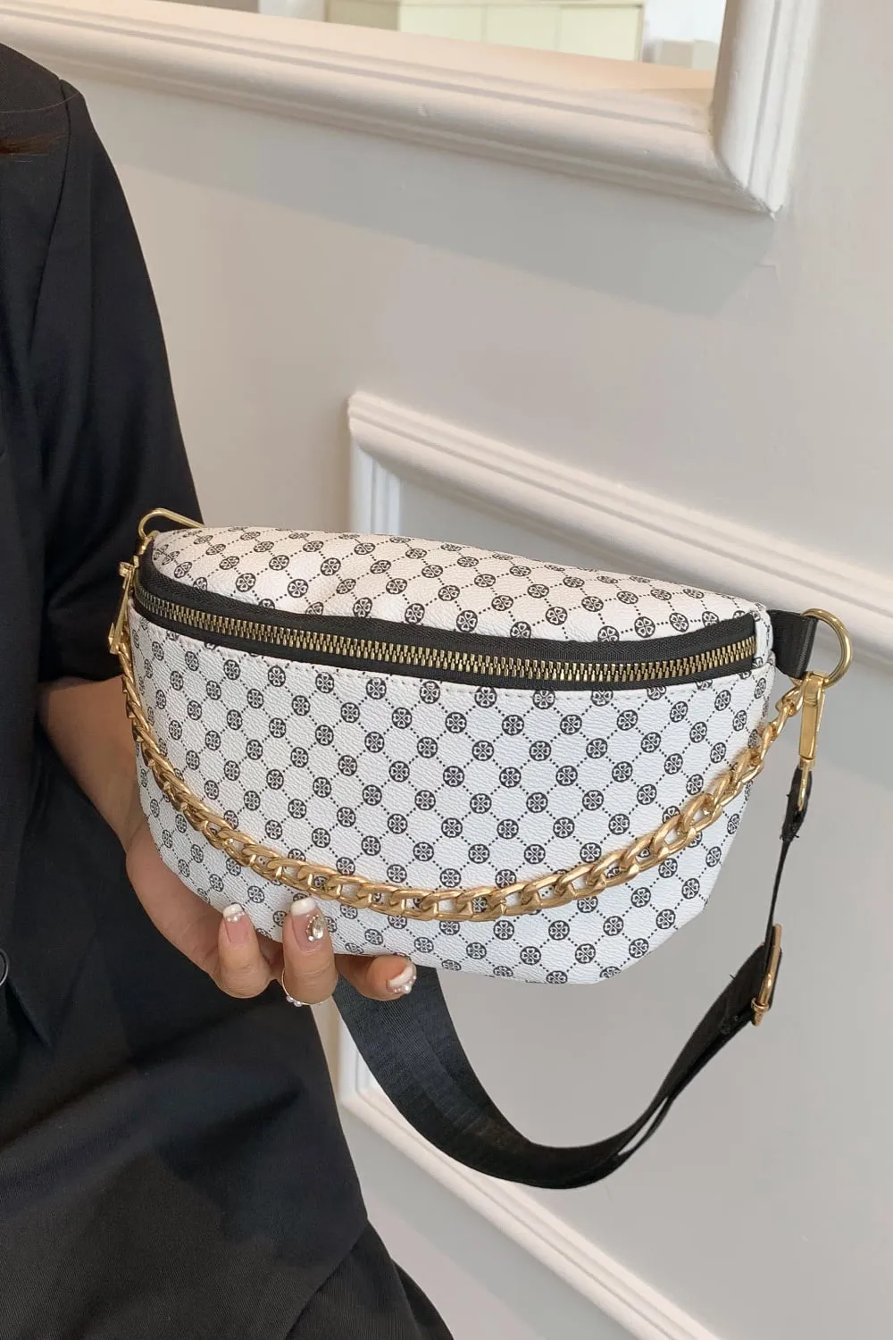 *APP EXCLUSIVE* Checkered Leather Sling Bag