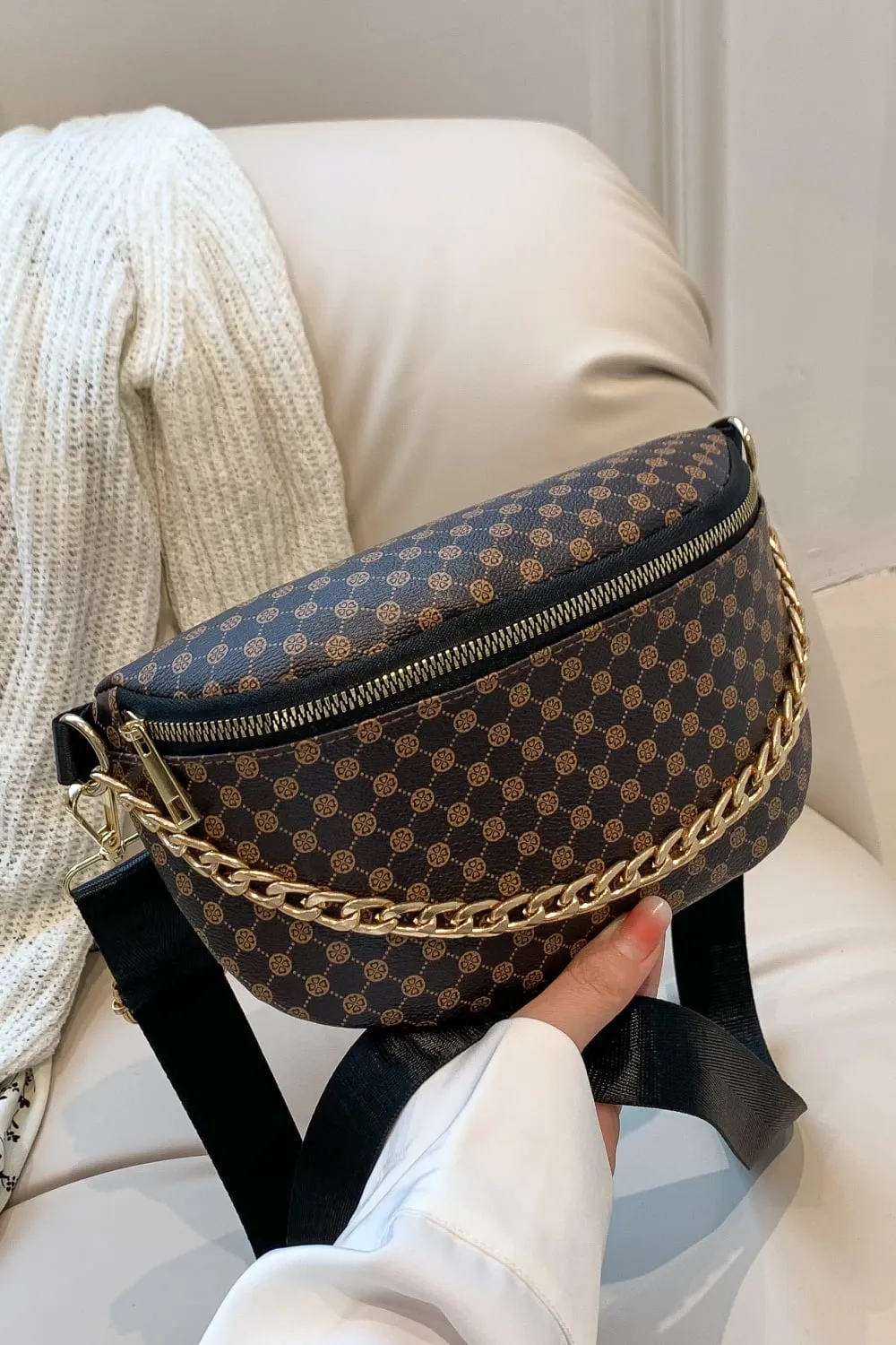 *APP EXCLUSIVE* Checkered Leather Sling Bag