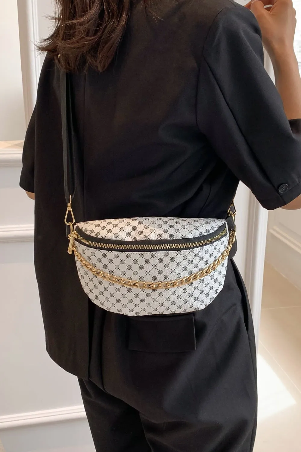 *APP EXCLUSIVE* Checkered Leather Sling Bag