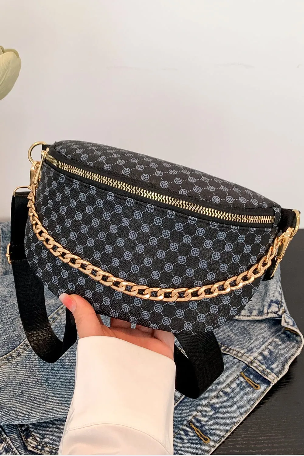 *APP EXCLUSIVE* Checkered Leather Sling Bag