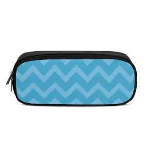 Back to School Supplies: Trendy PU Leather Pencil Case for Tweens & Teens. Anime inspired Blue Pencil case