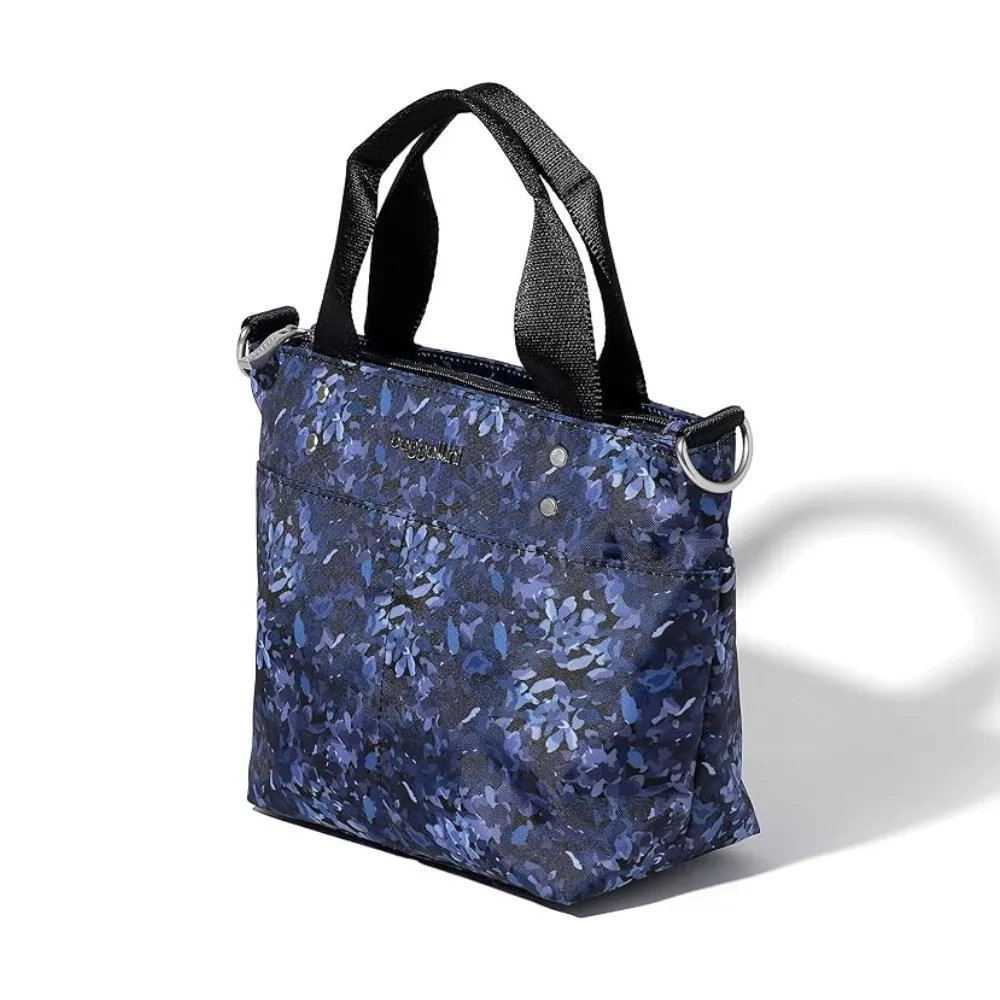 Baggallini Mini Carryall Indigo Petal Tote Bag (Women's)