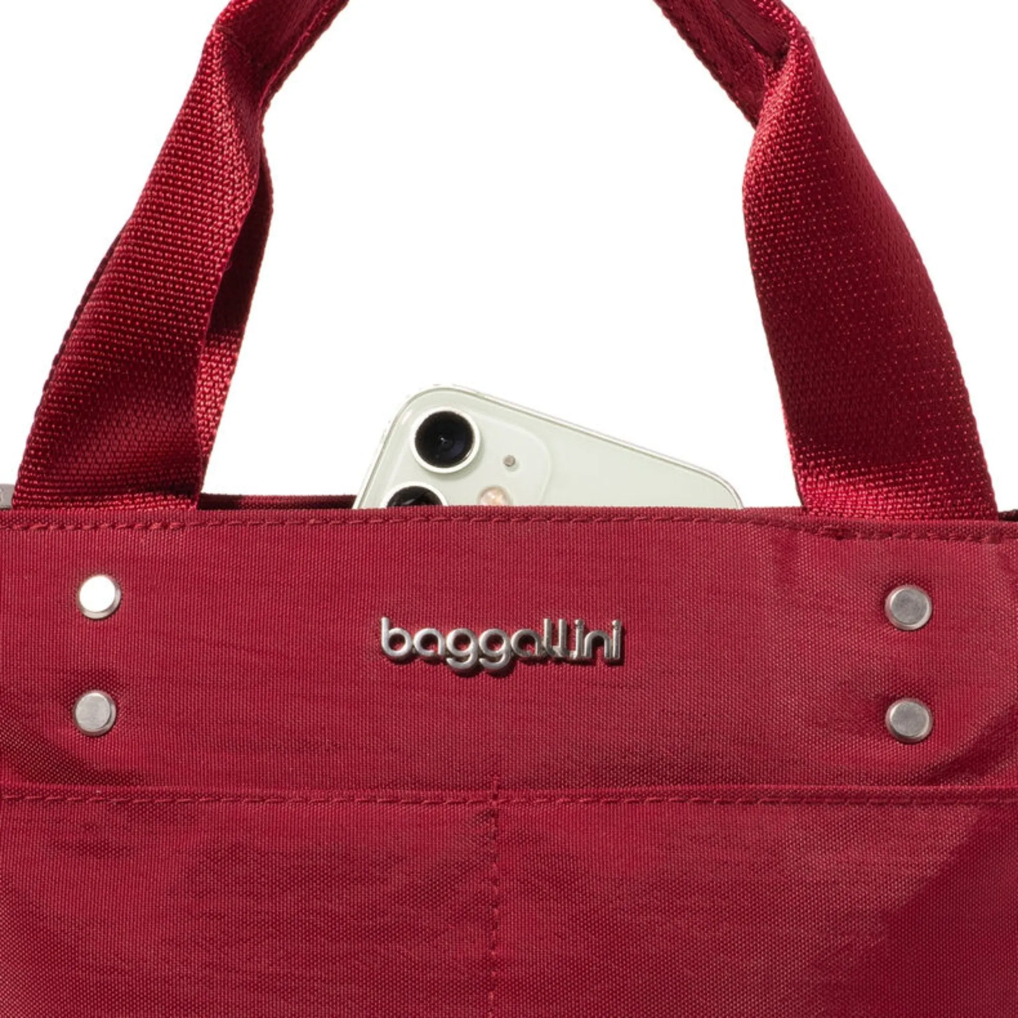 Baggallini Mini Carryall Tote - Ruby Red