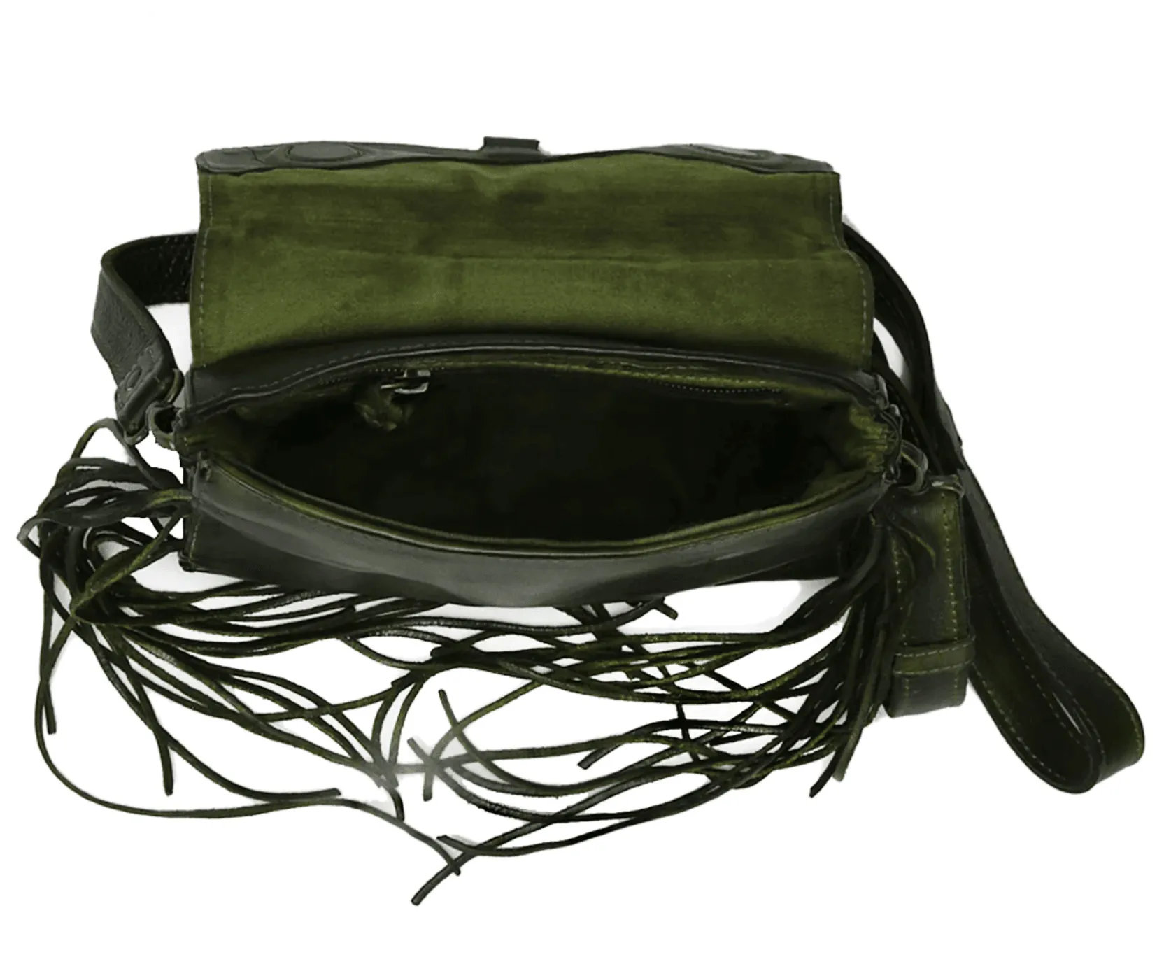 Bed Stu Hidden Moss Dip Dye Compact Leather Crossbody Purse A450294-MOSSDD