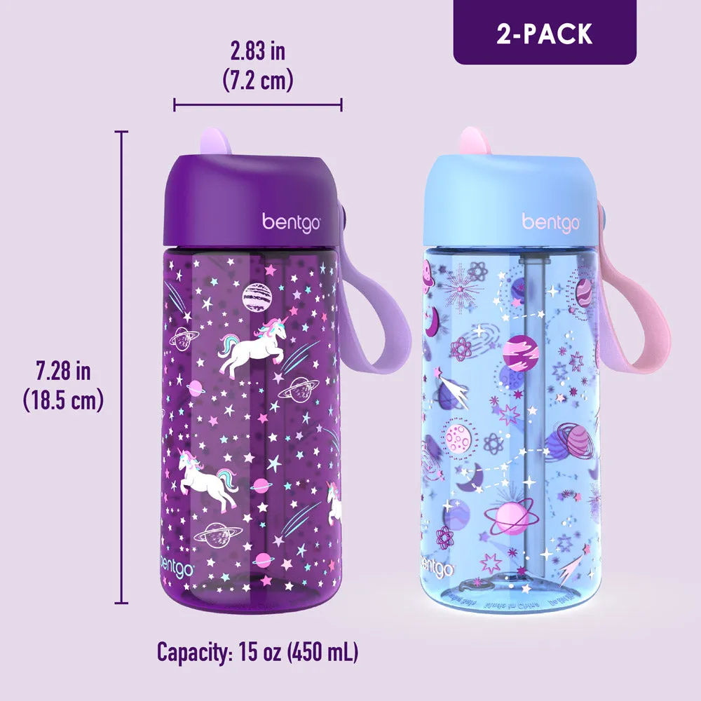 Bentgo Kids Prints Water Bottle (2-Pack)