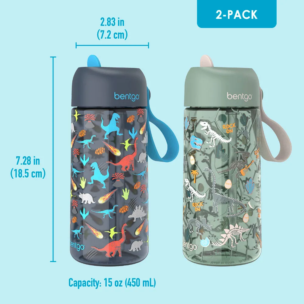 Bentgo Kids Prints Water Bottle (2-Pack)