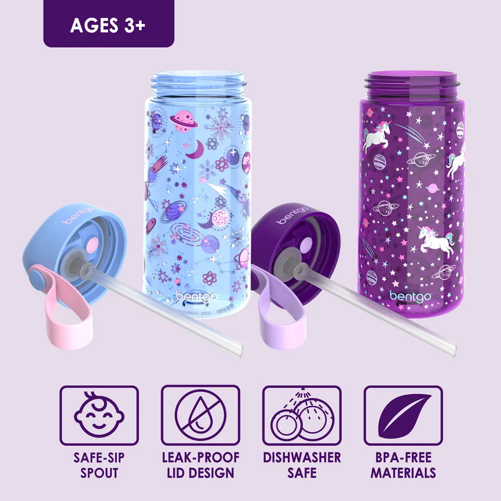 Bentgo Kids Prints Water Bottle (2-Pack)