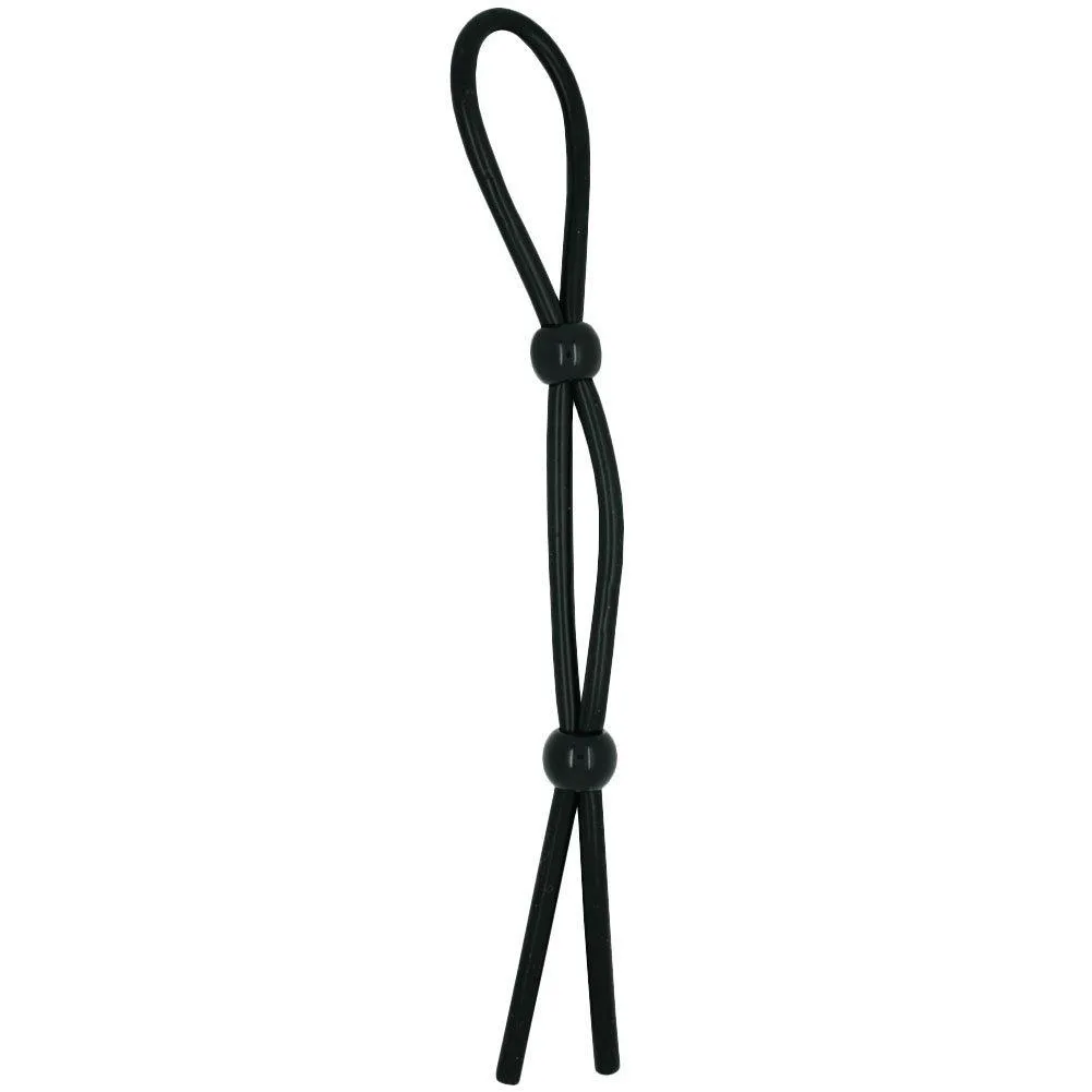 Black Adjustable Cock Tie - Fits Most Sizes!