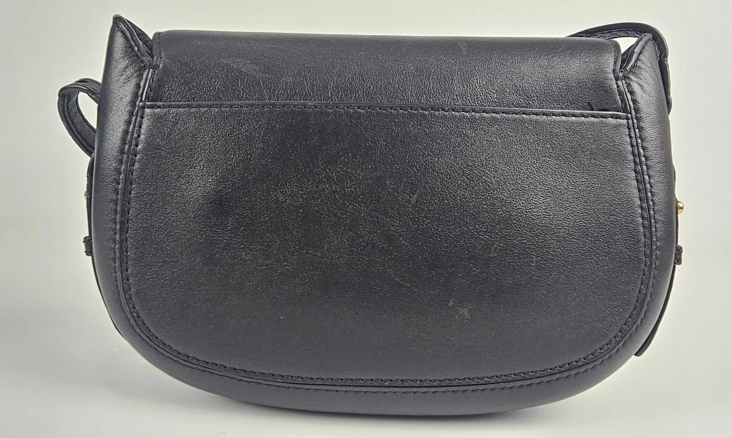 Black Jolene Small Saddle Messenger Bag