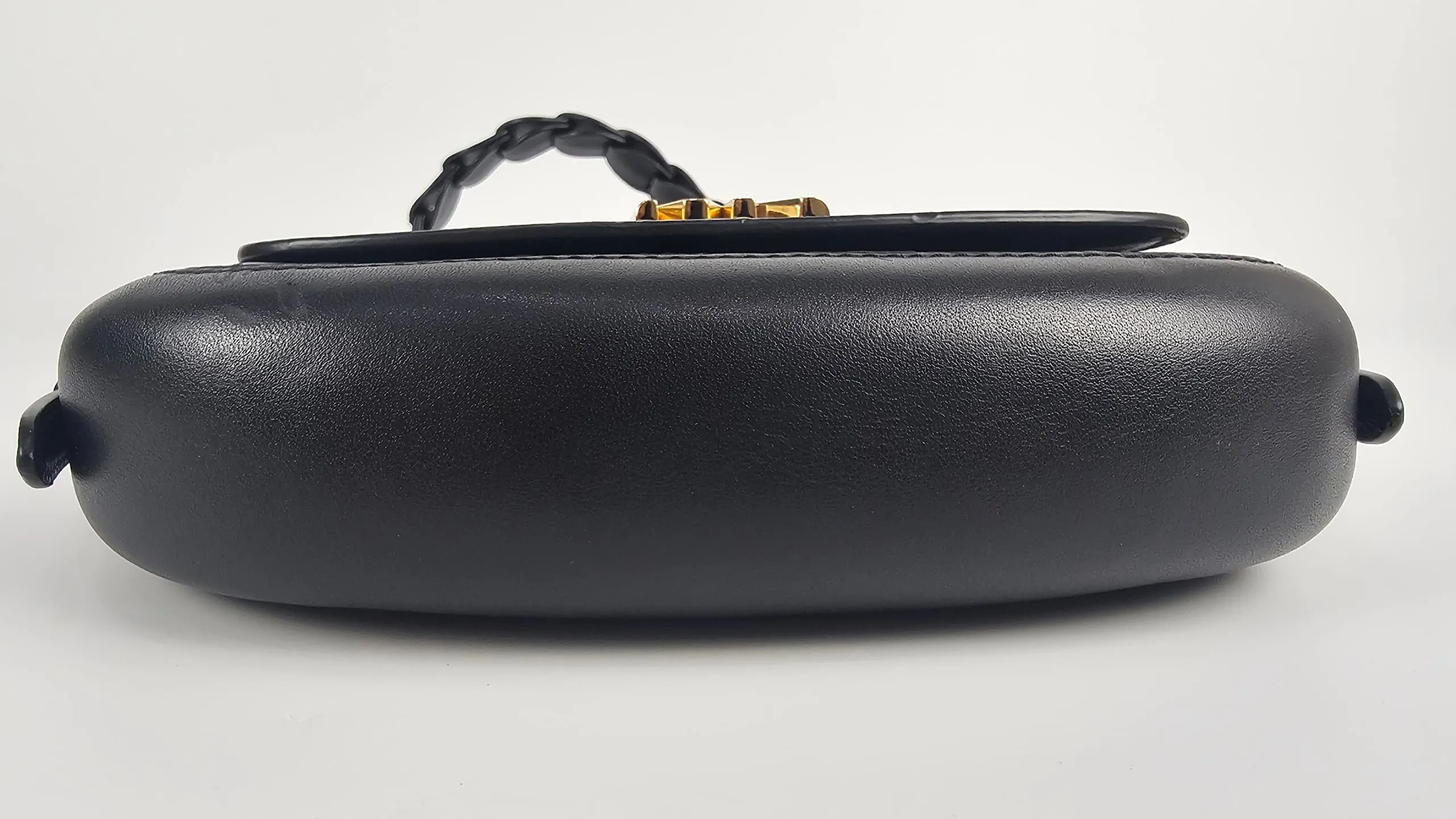 Black Jolene Small Saddle Messenger Bag