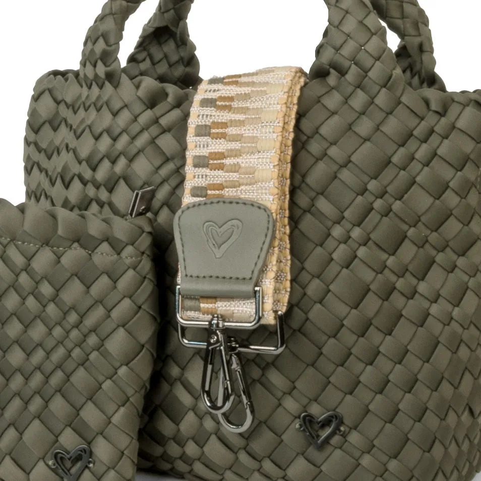 Brandon Small Woven Tote - Olive