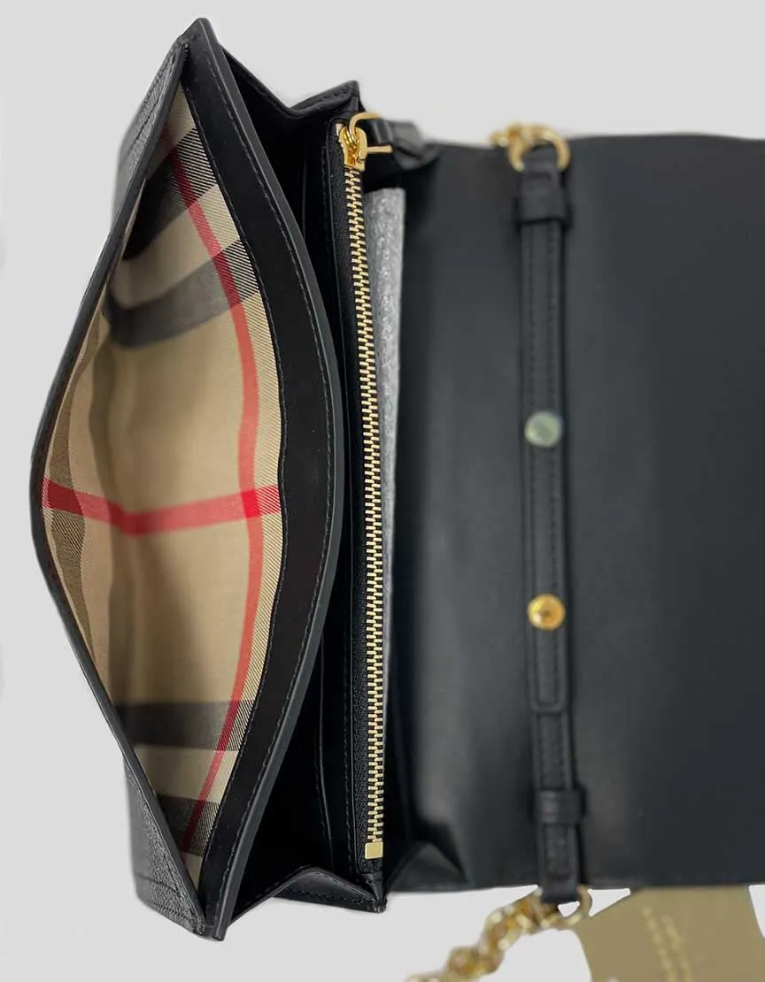 Burberry Henley Black Leather Crossbody Bag