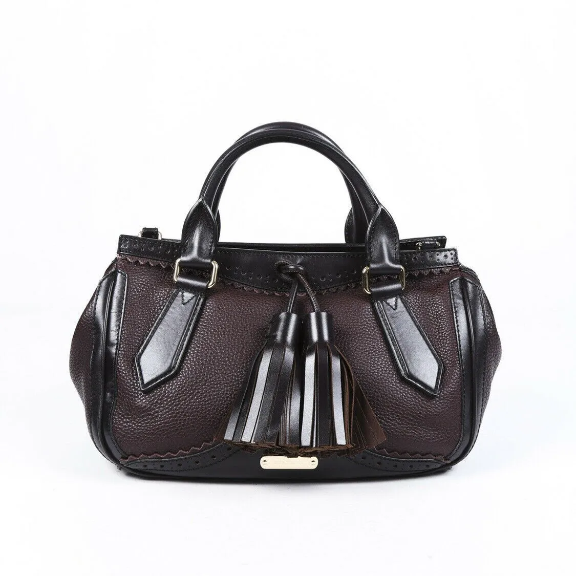 Burberry Leather Tassel Satchel Bag