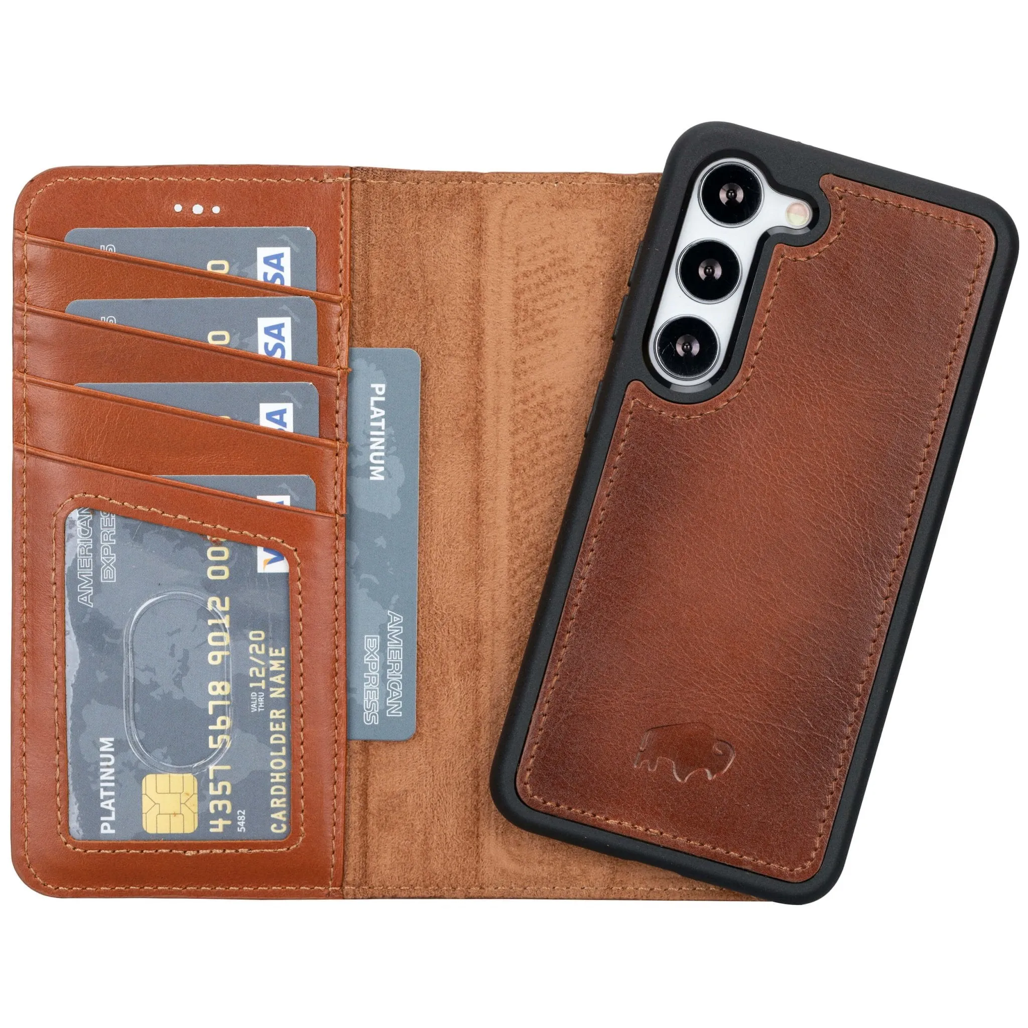 Carson Samsung Galaxy S23 Wallet Case, Burnished Tan