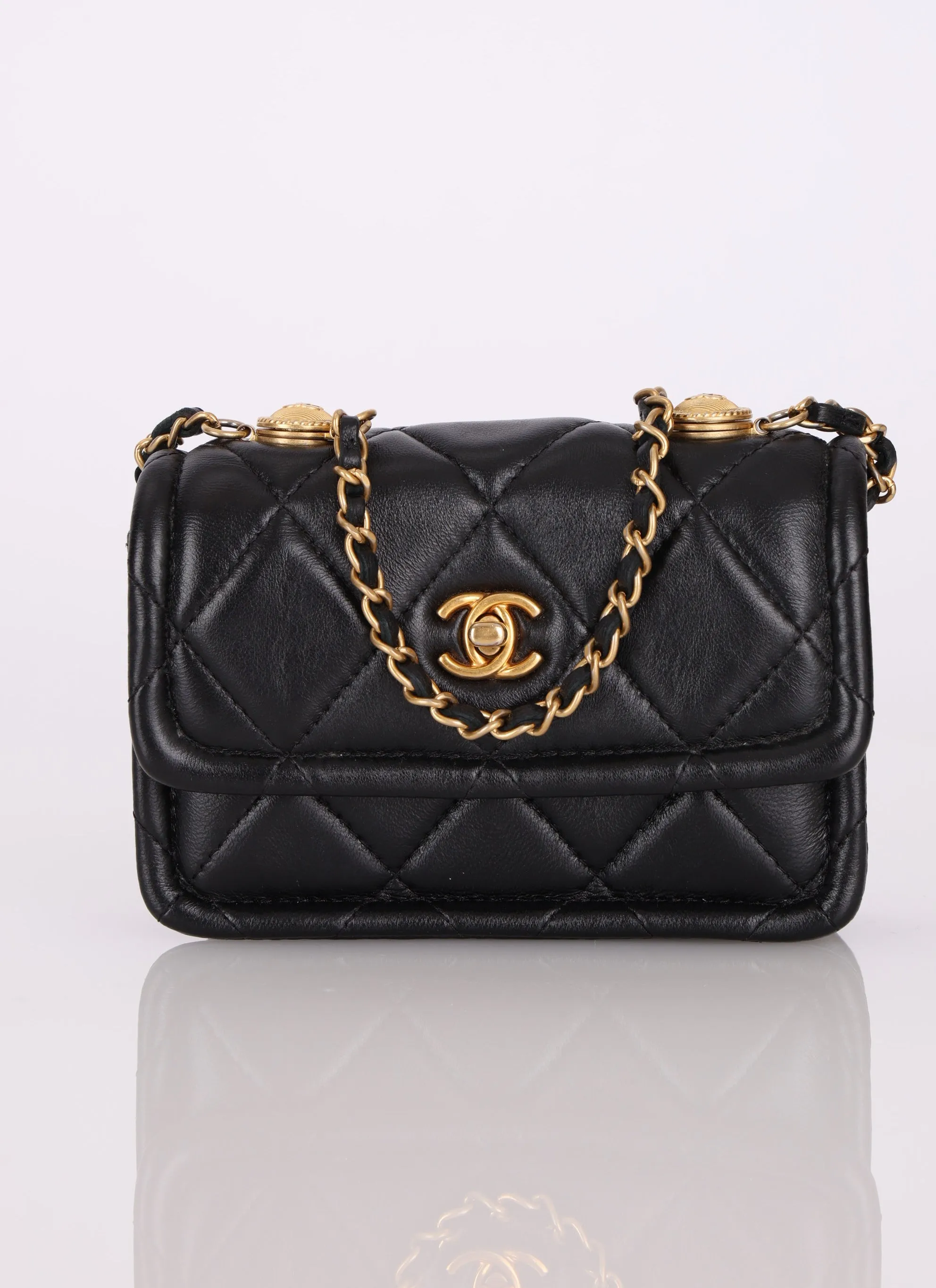 Chanel 2020 Calfskin Mini Top Handle Crossbody