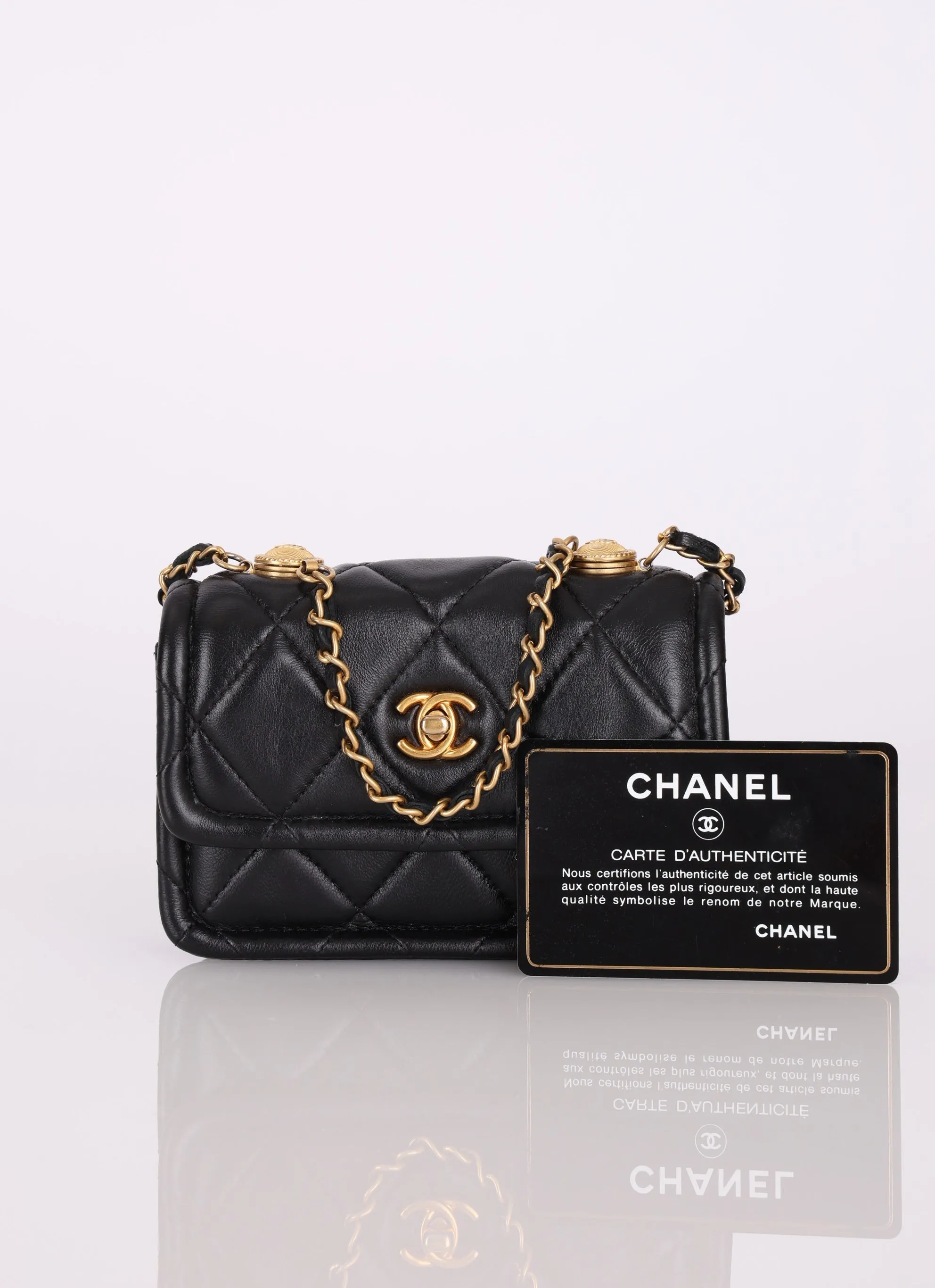 Chanel 2020 Calfskin Mini Top Handle Crossbody