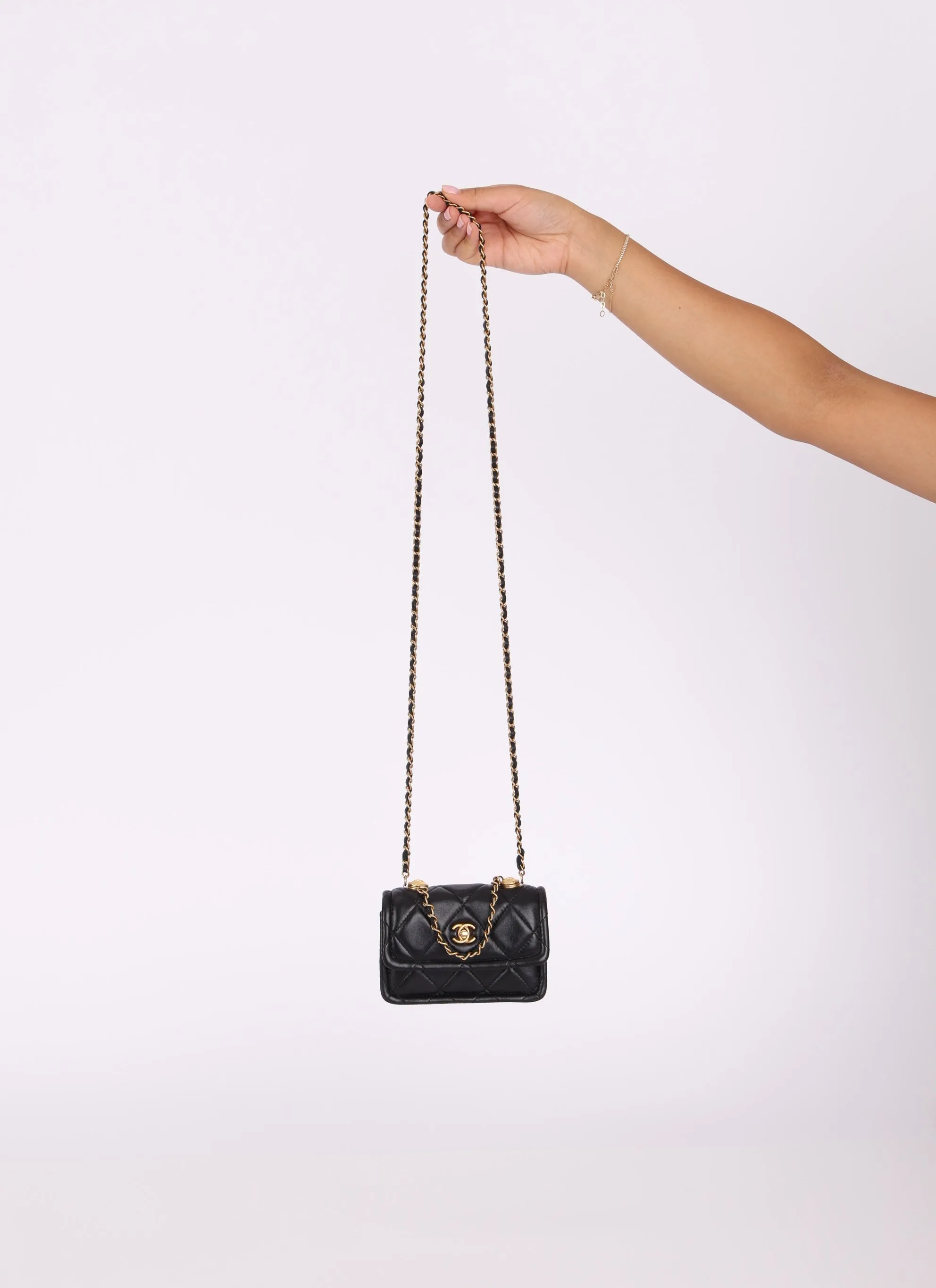 Chanel 2020 Calfskin Mini Top Handle Crossbody