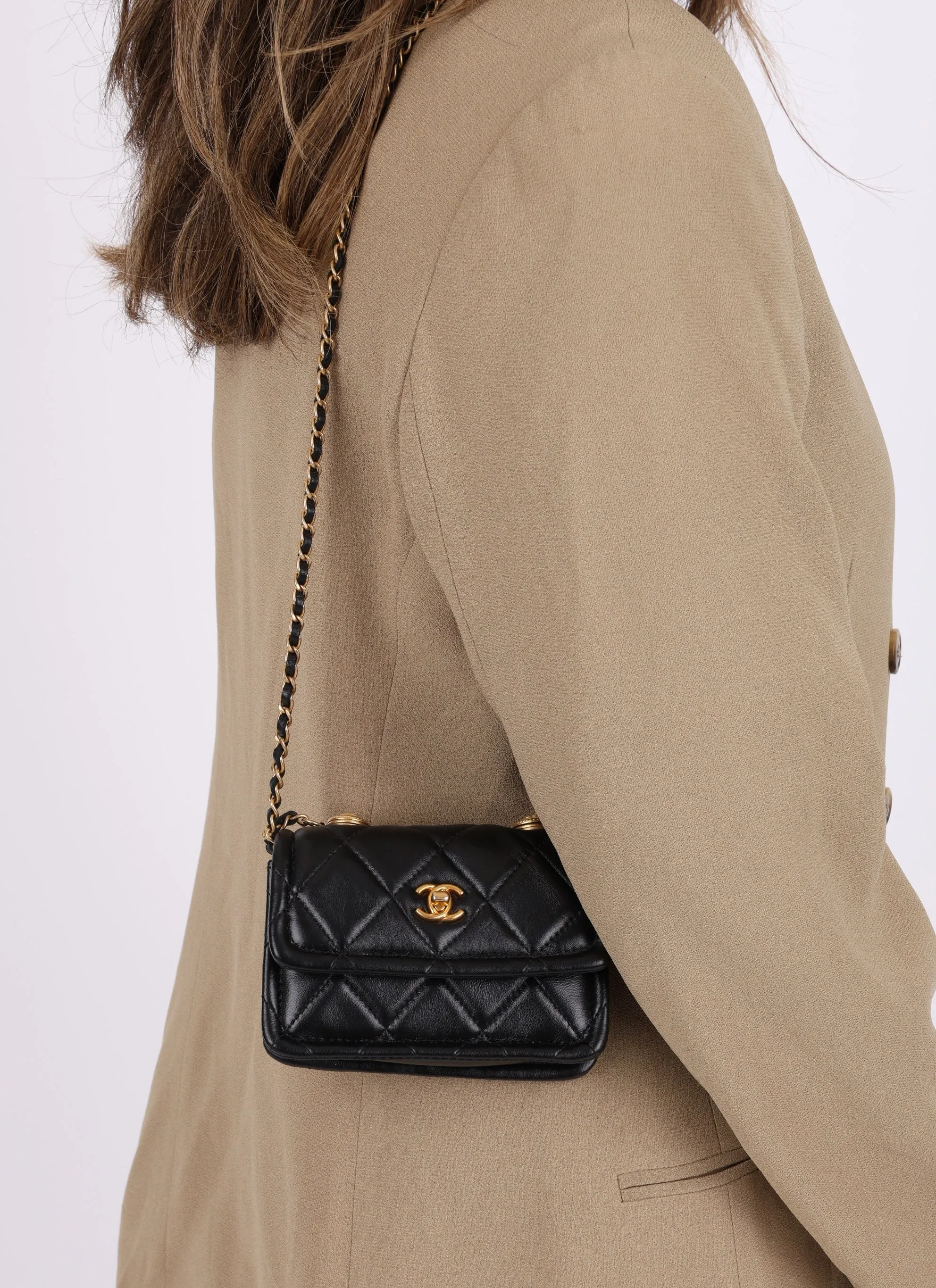 Chanel 2020 Calfskin Mini Top Handle Crossbody