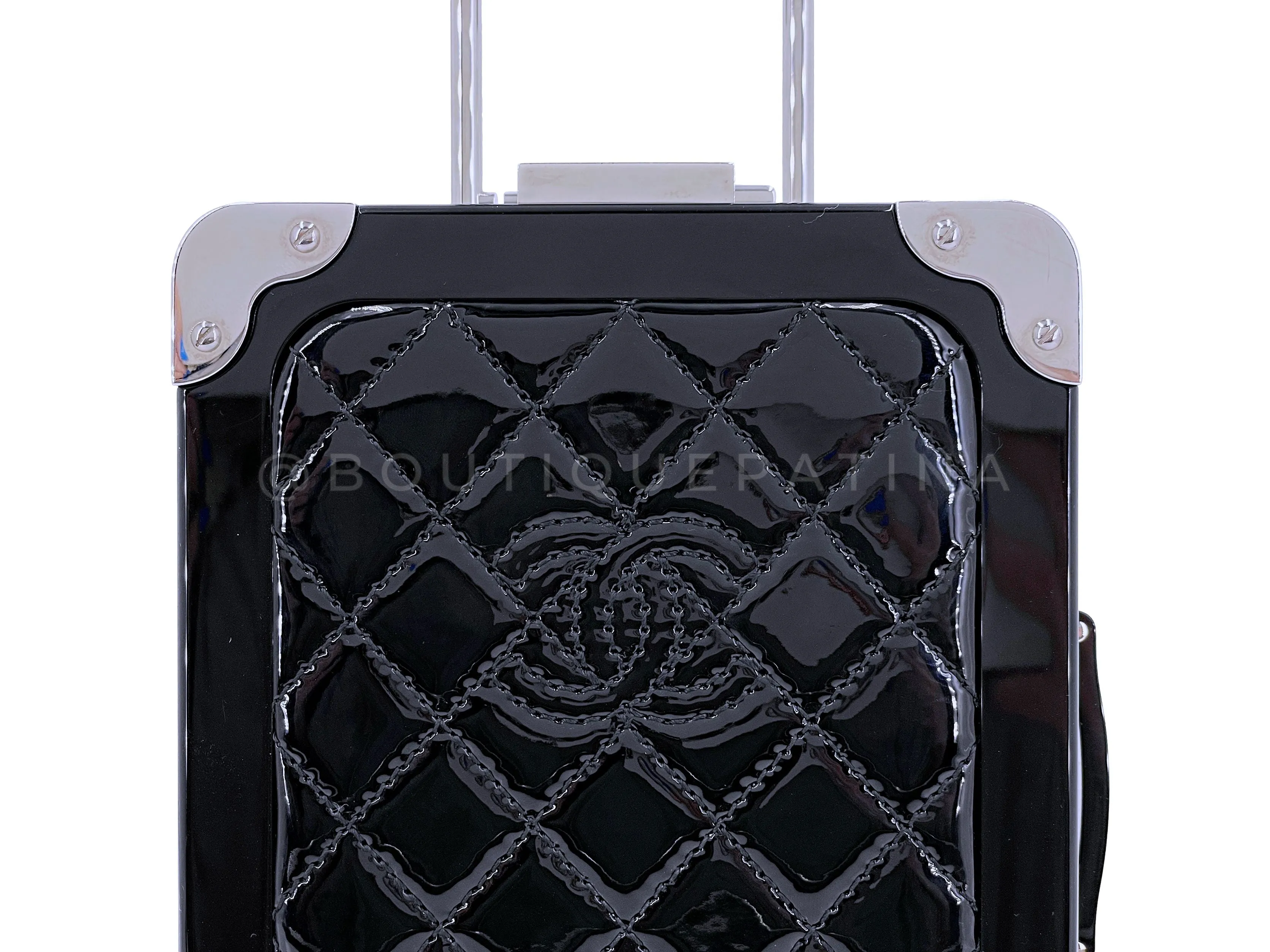 Chanel Airlines Minaudière Trolley Bag 2016 Black Evening in the Air Clutch Patent RQ9