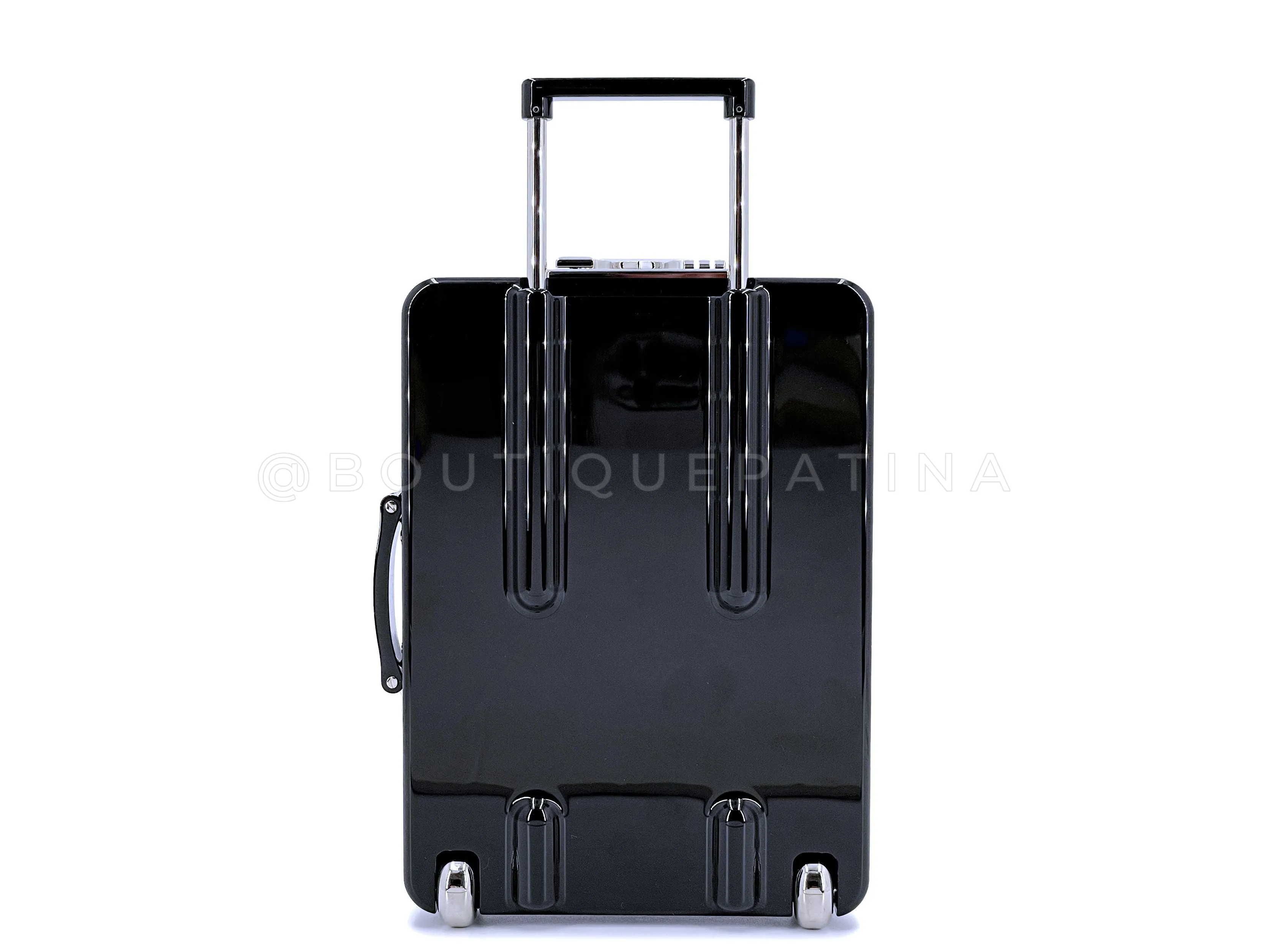 Chanel Airlines Minaudière Trolley Bag 2016 Black Evening in the Air Clutch Patent RQ9