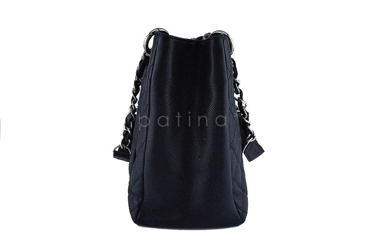 Chanel Black Caviar Classic Grand Shopper Tote GST Shopping Bag SHW