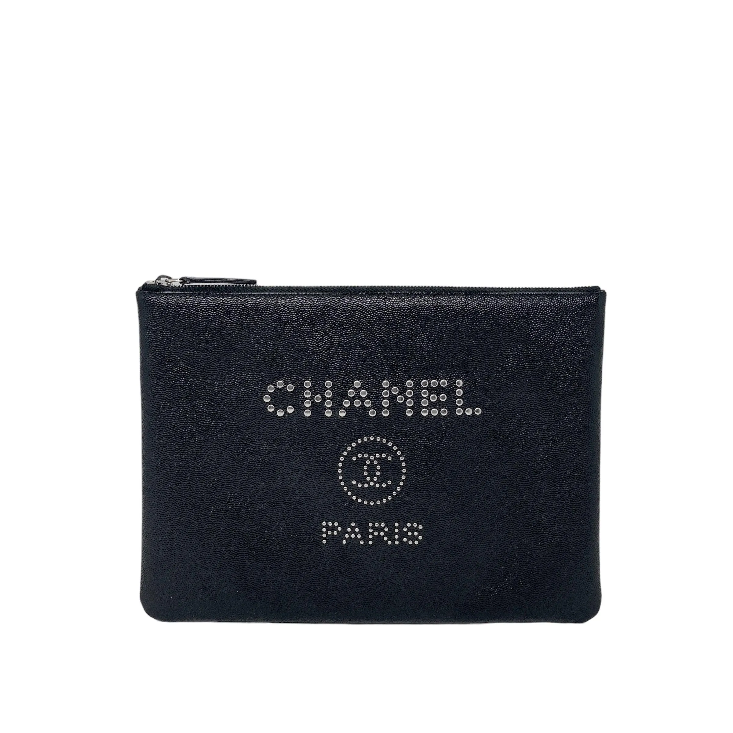 Chanel Black Zipped Pouch