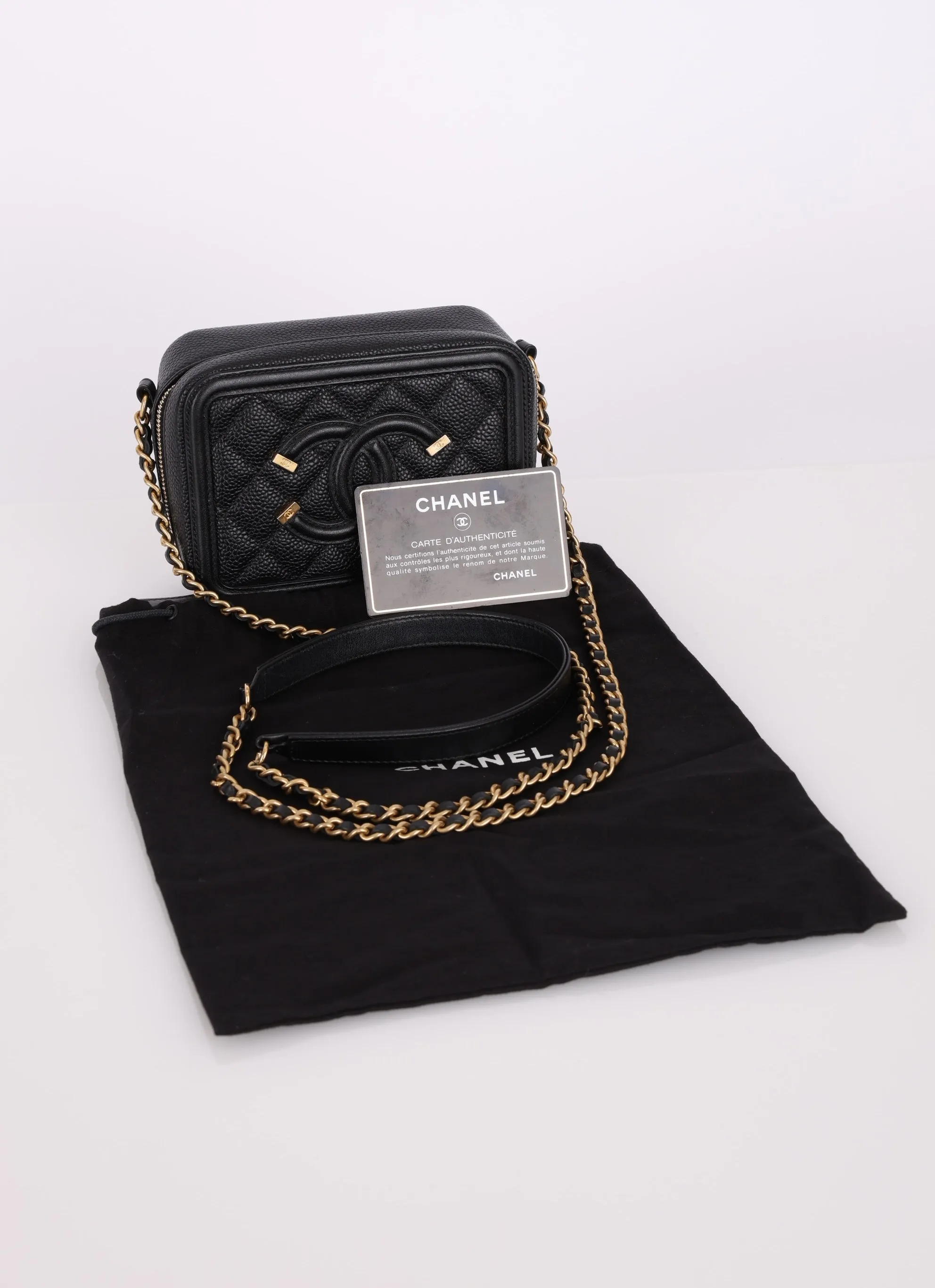 Chanel Caviar Mini Filigree Crossbody