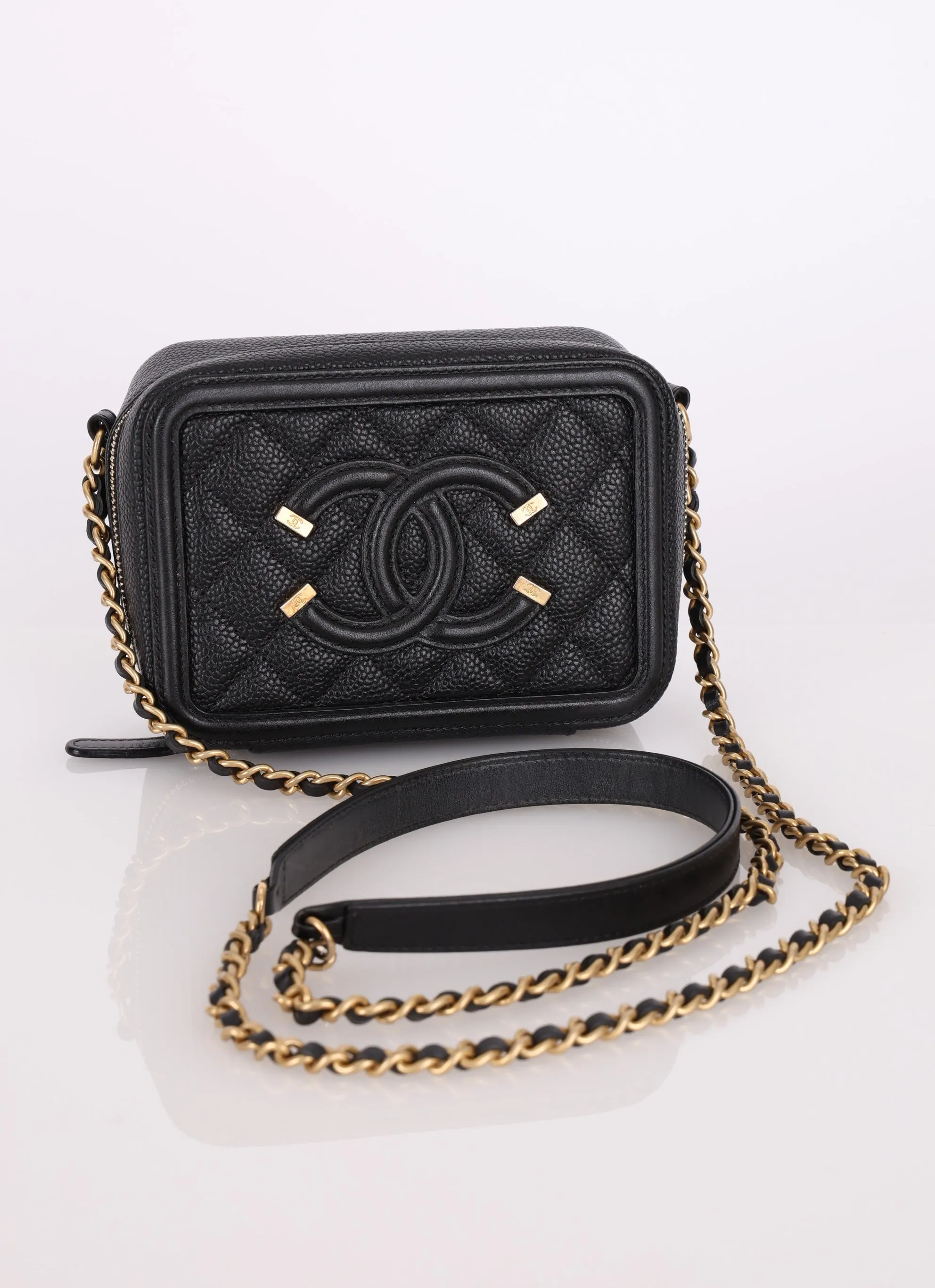 Chanel Caviar Mini Filigree Crossbody