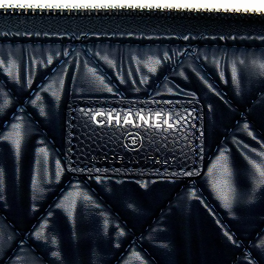 Chanel Navy Medium O Case Pouch