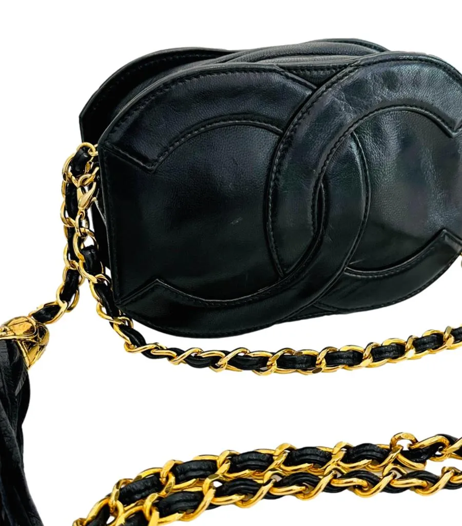 Chanel Vintage 'CC' Caviar Leather Mini Camera Bag