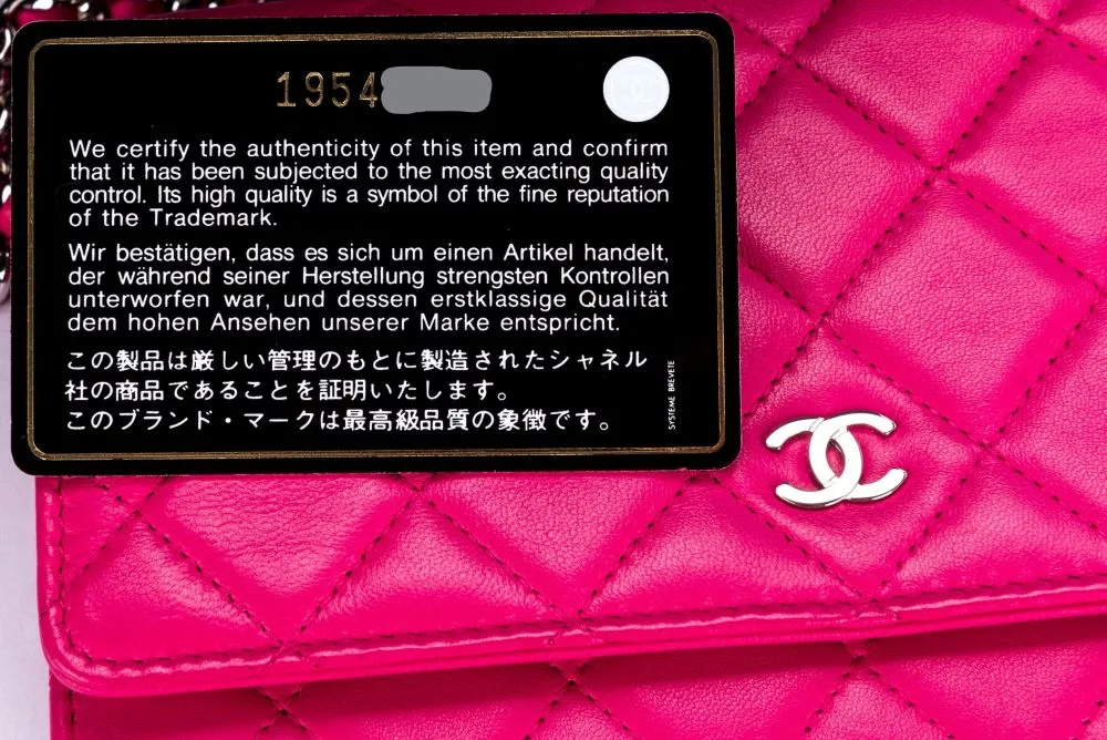 Chanel Wallet & Chain S_N Pink Color with Card, Dust Cover & Box