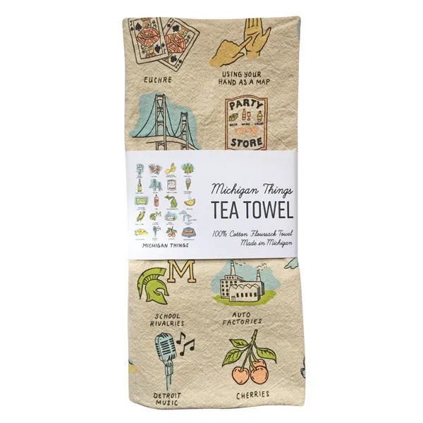 City Bird- Michigan Tea Towel (3 Different Variations)