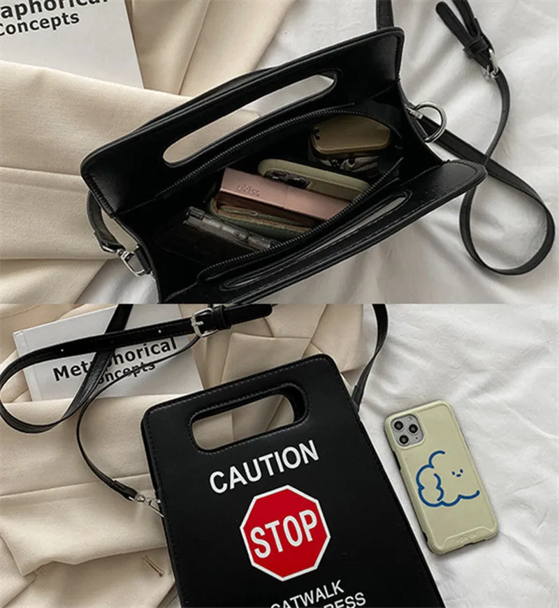 Creative stop sign no driving messenger bag（AB2064）