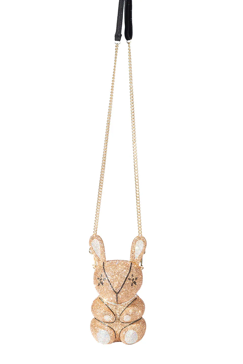 Crystal Rebel Rabbit Crossbody in Rose Gold