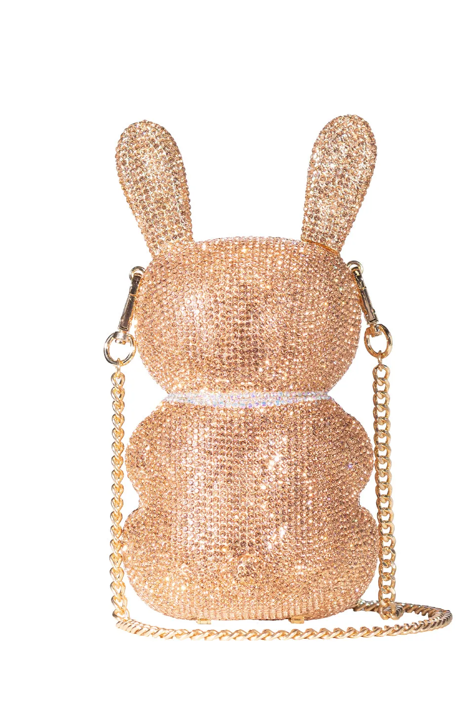 Crystal Rebel Rabbit Crossbody in Rose Gold