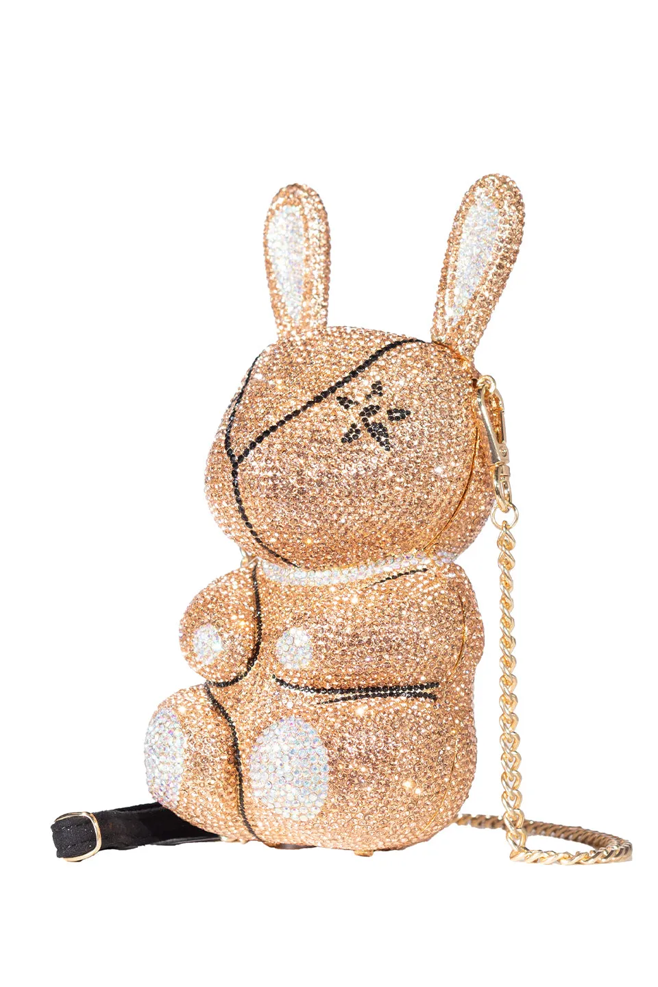 Crystal Rebel Rabbit Crossbody in Rose Gold