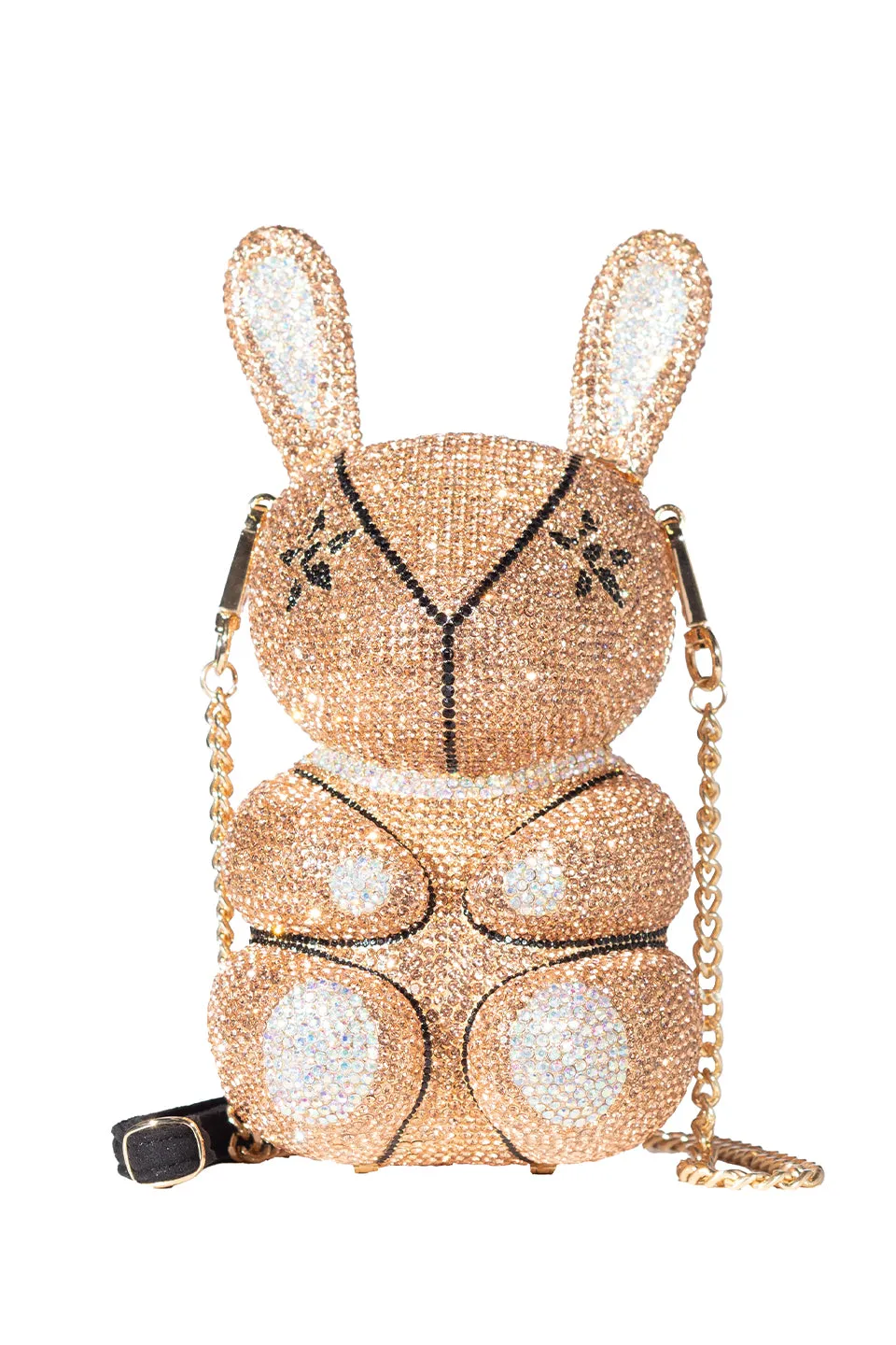 Crystal Rebel Rabbit Crossbody in Rose Gold