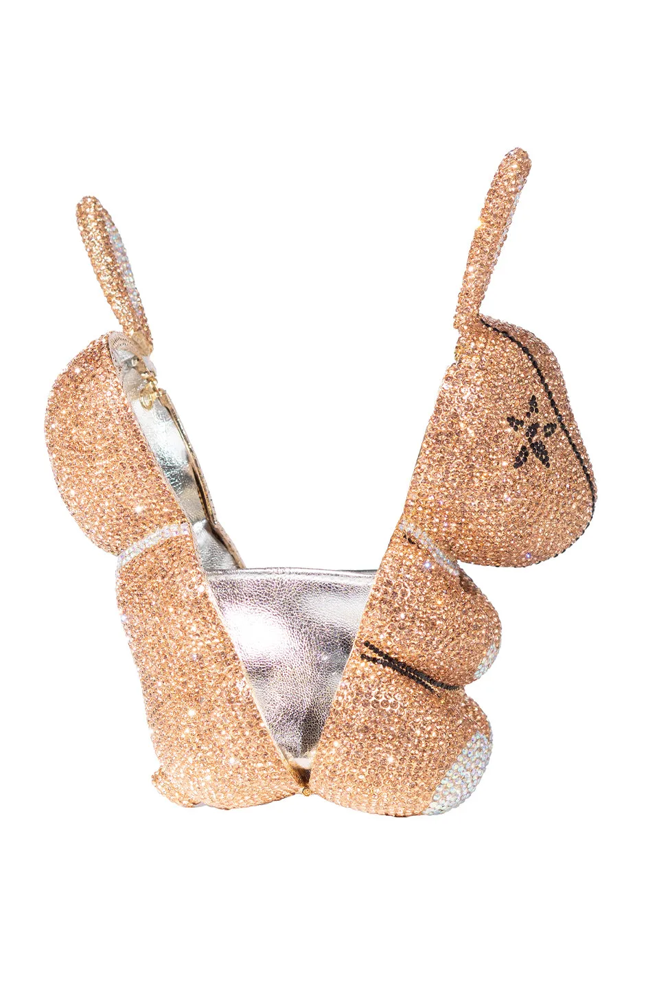 Crystal Rebel Rabbit Crossbody in Rose Gold