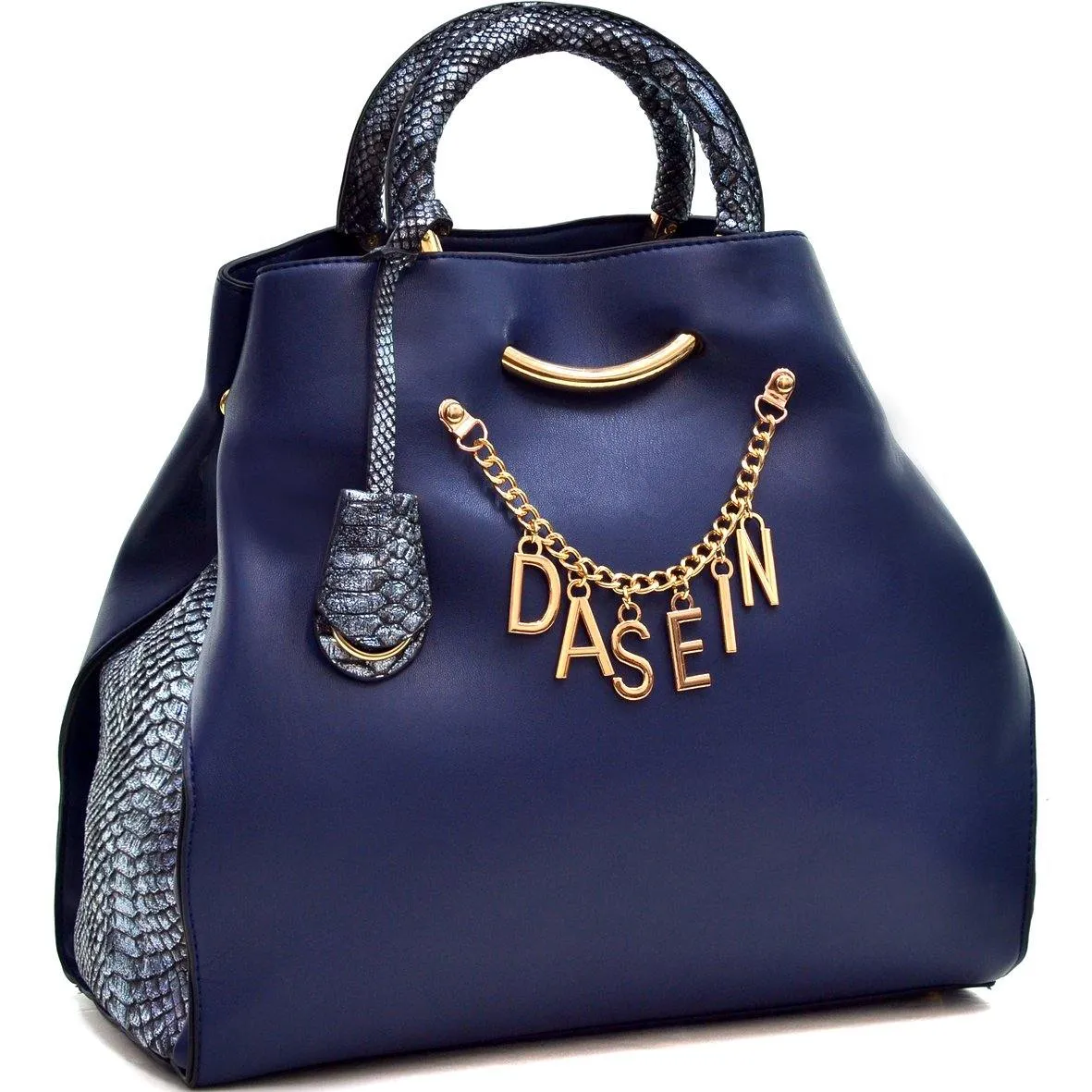 Dasein Charm Tote Bag with Embossed Trim