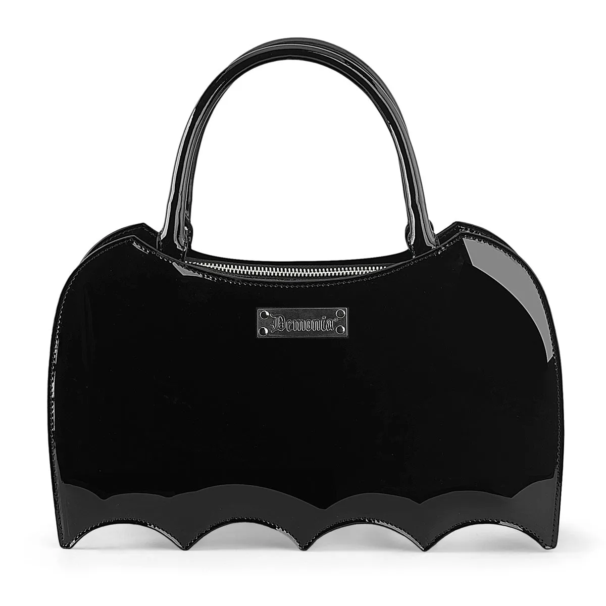 Demonia Patent Bat Shaped Handbag