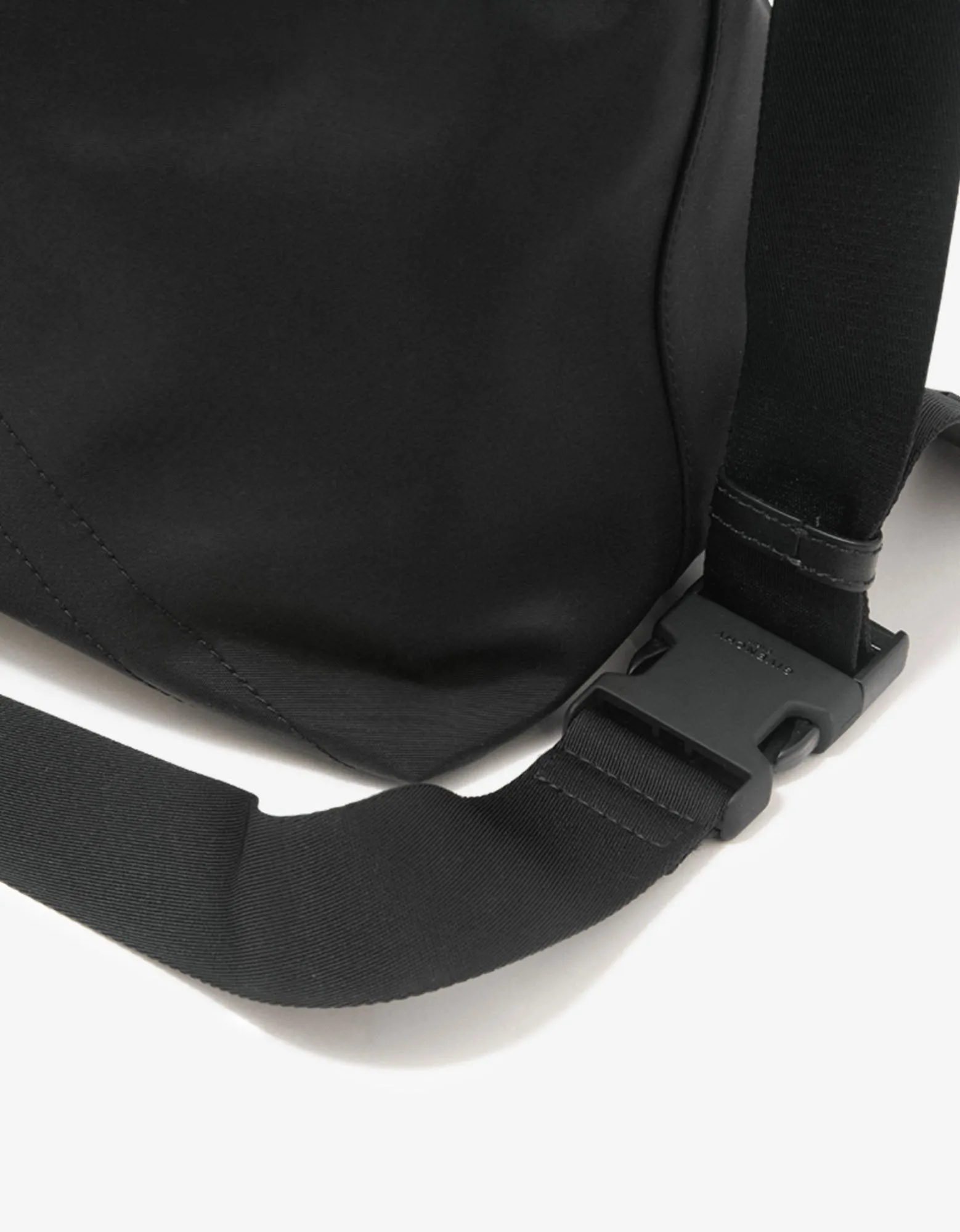 Downtown Black Nylon Messenger Bag -