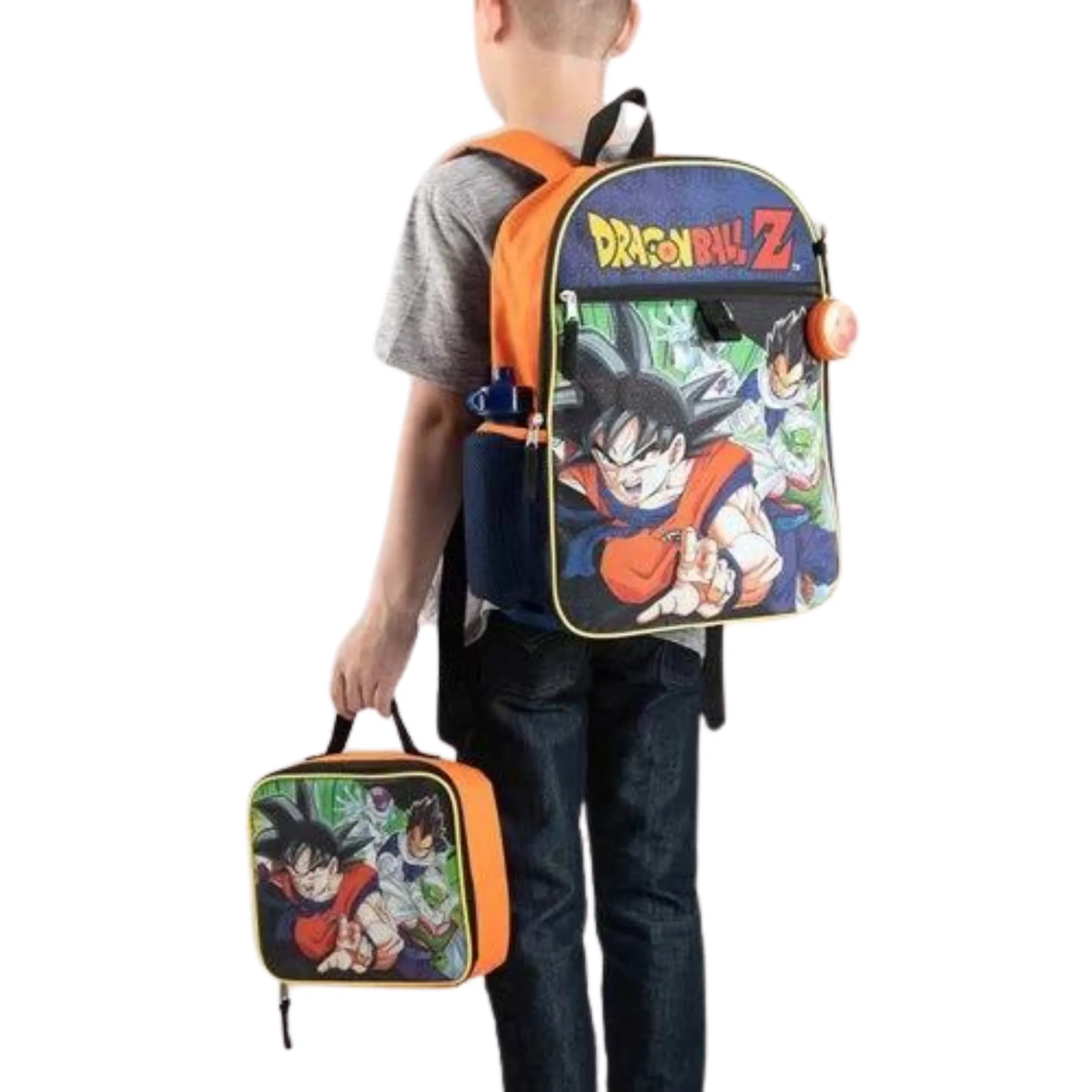 Dragon Ball Z Characters 5 Piece Kids 16" Backpack Set