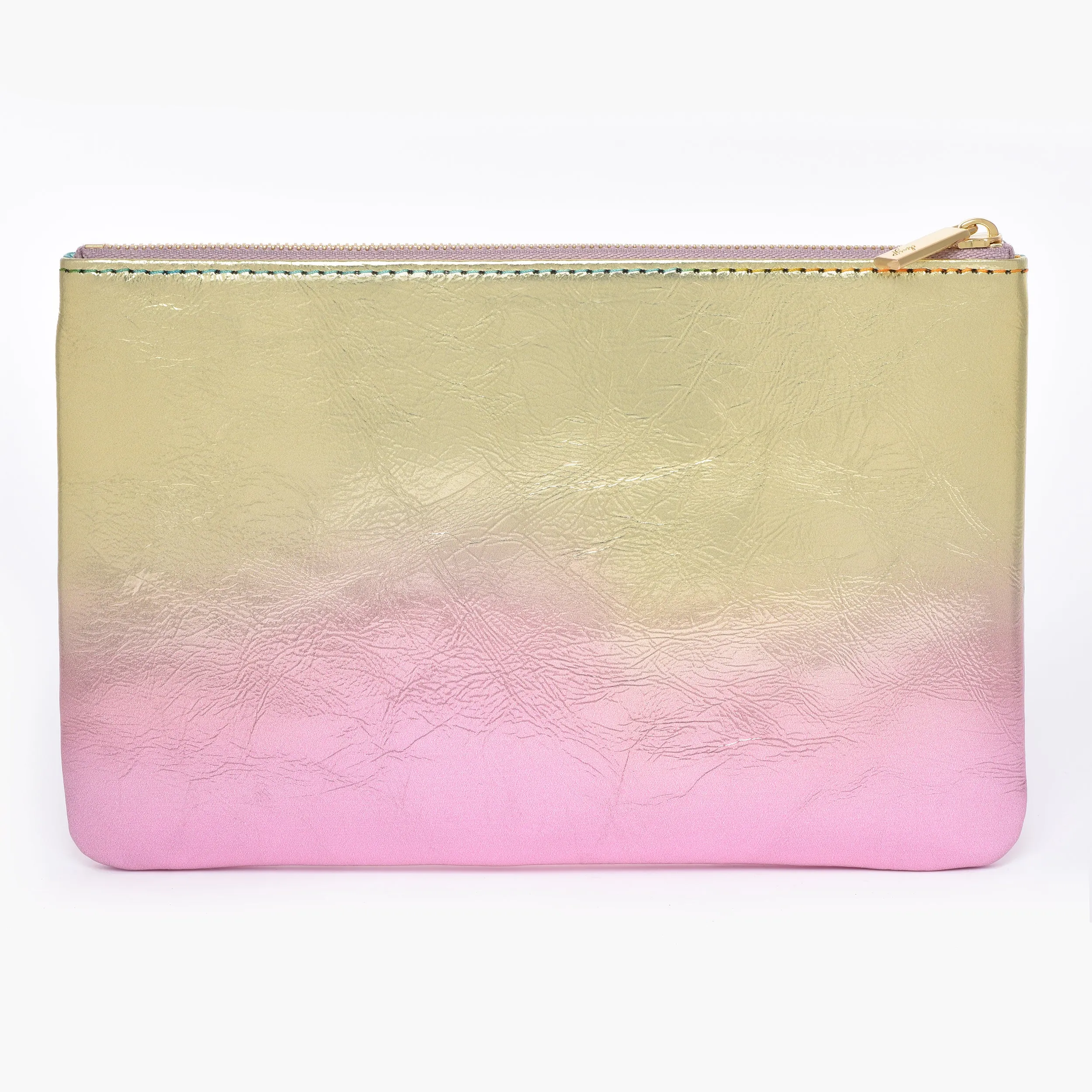 Dream Collection - The "M" Case - Rainbow Leather Zipped Pouch